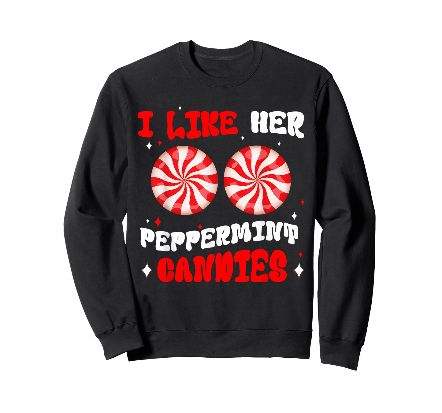 Couples Matching Christmas I Like Her Peppermint Candies T-Shirt