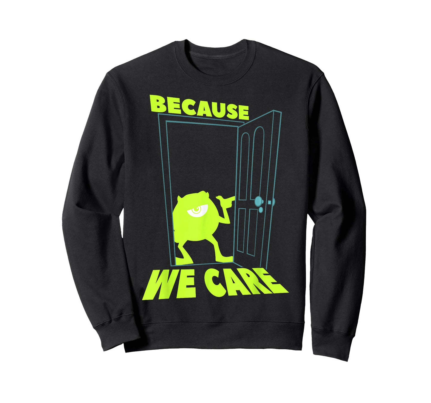 Disney Pixar Monsters, Inc. Mike We Scare We Care Door T-Shirt