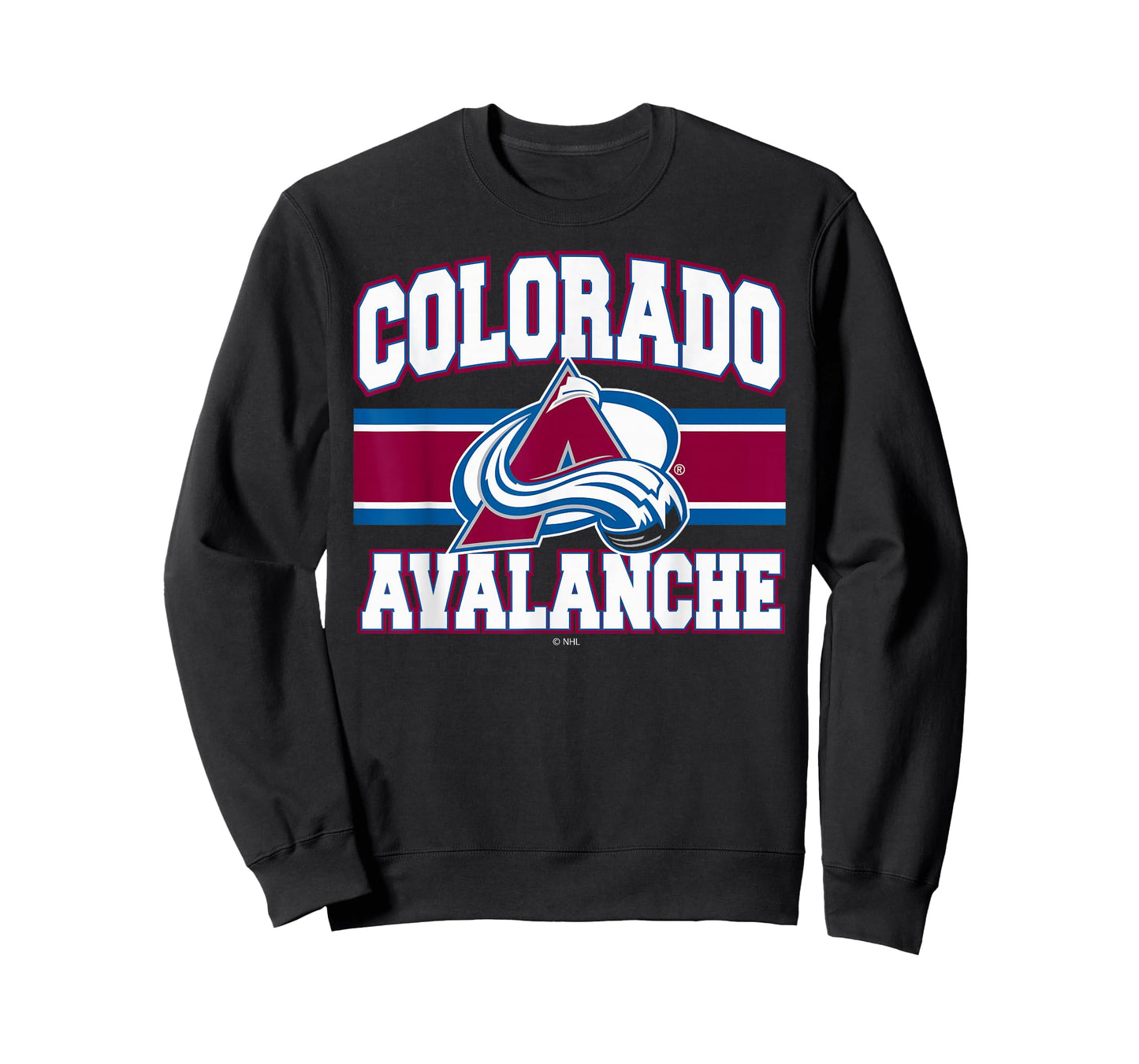 Colorado Avalanche Stripe Black Officially Licensed T-Shirt