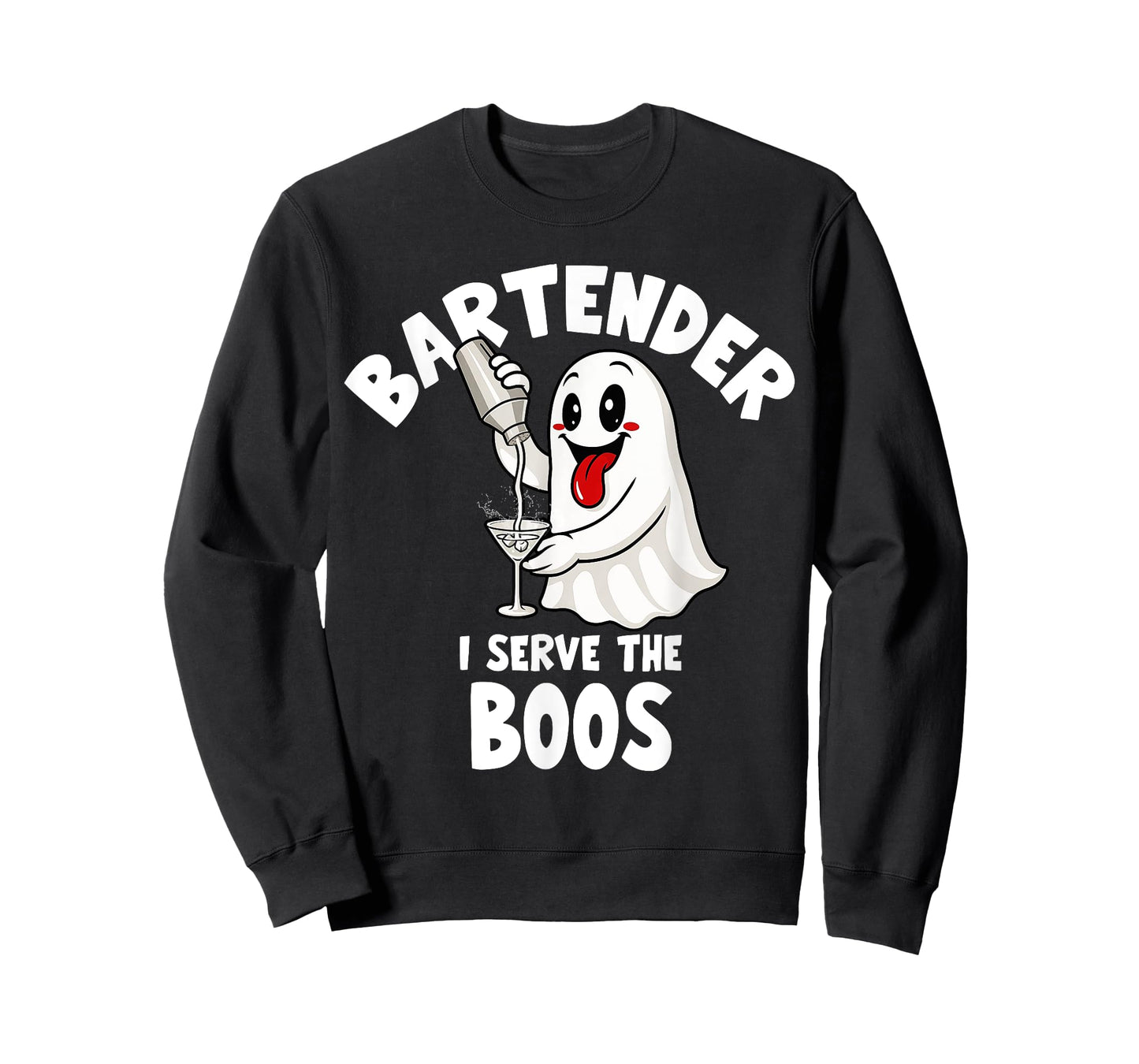 Bartender Halloween Costume I Serve The Boos Men Women T-Shirt