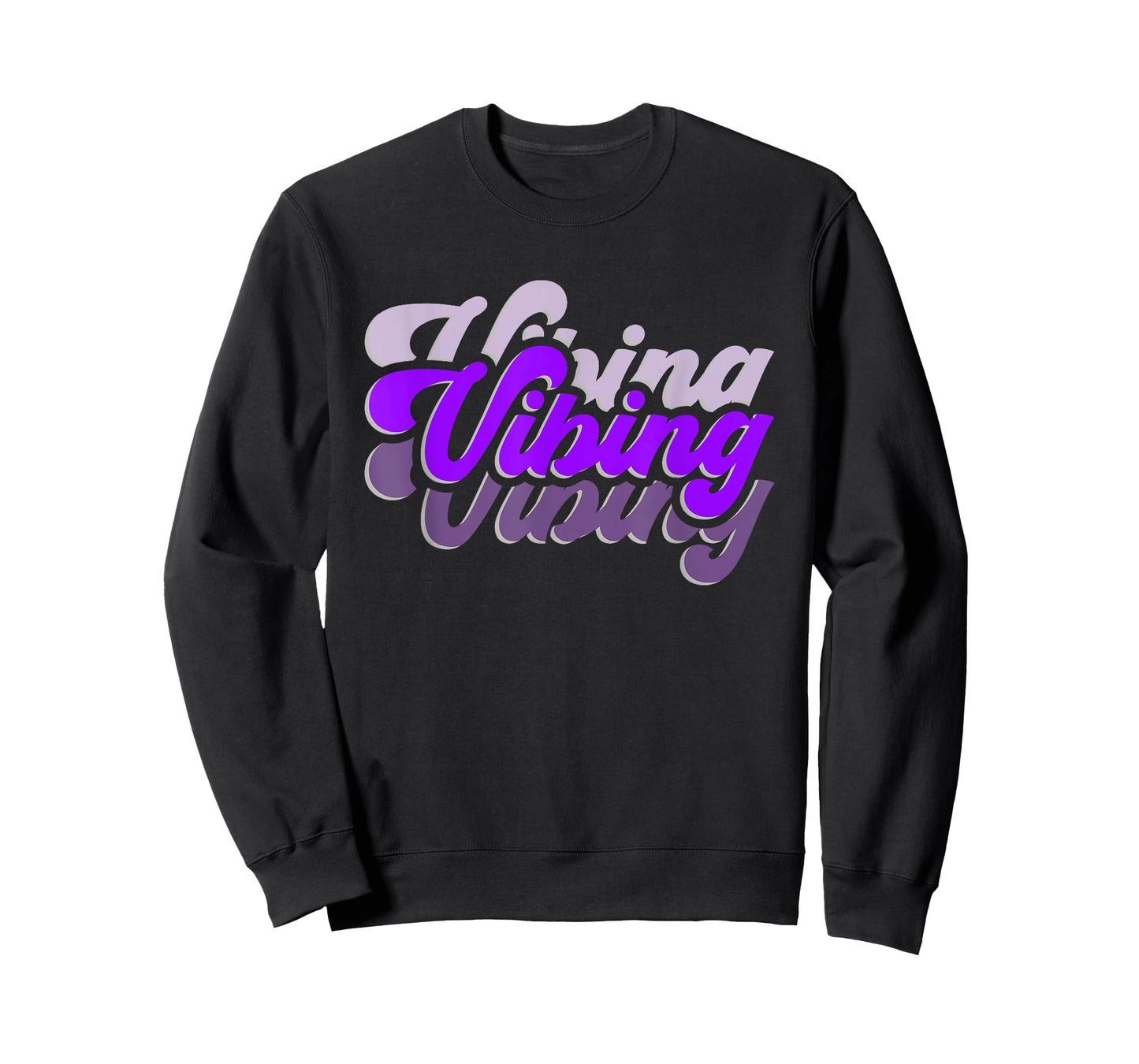 Purple Vibing Purple Vibes Color Graphic T-Shirt