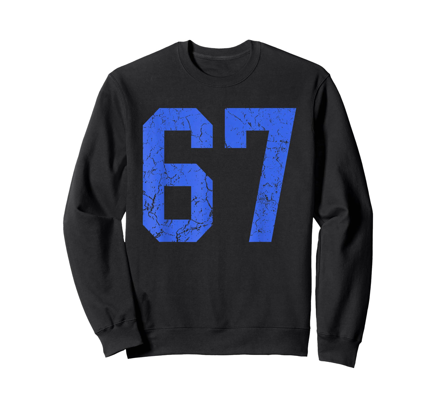 Distressed Royal Blue Number 67 Jersey Player Uniform #67 T-Shirt