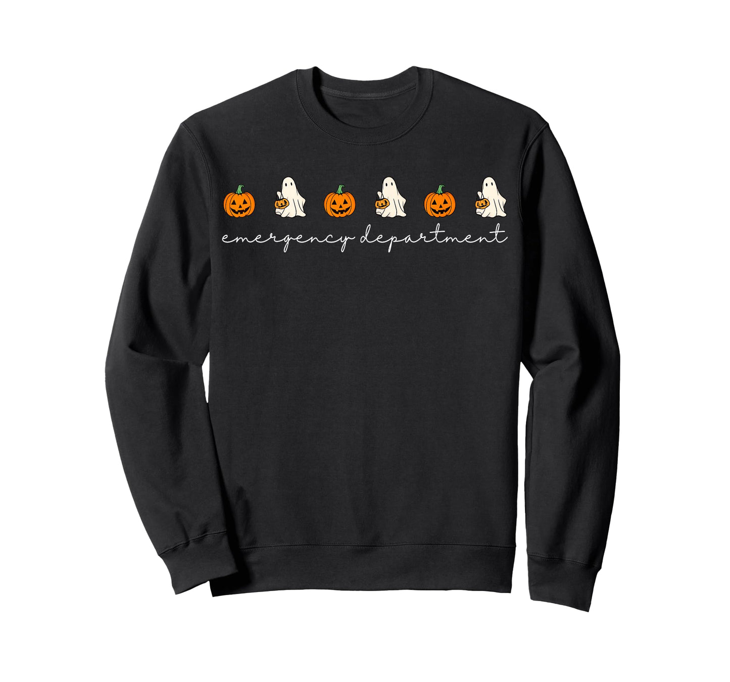 Emergency Department Ghost Pumpkin Halloween Medical Doctor T-Shirt