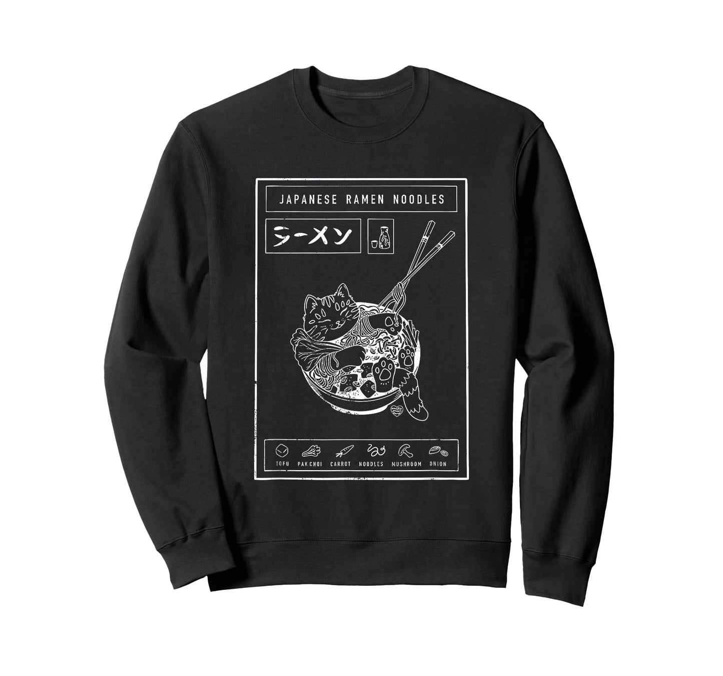 Vintage Japanese Ramen Noodles Cat T-Shirt