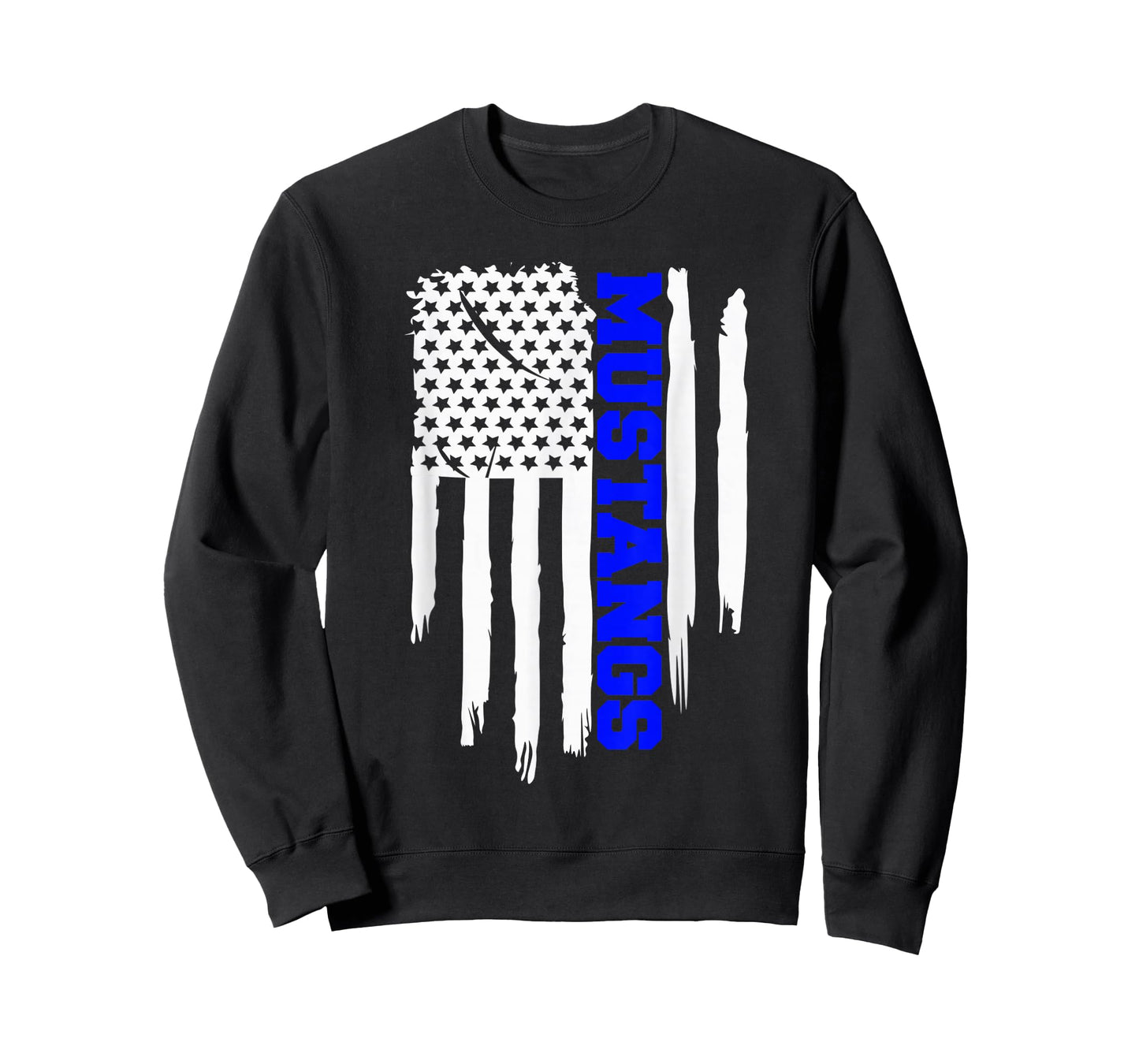 Friendswood Mustangs American Flag T-Shirt