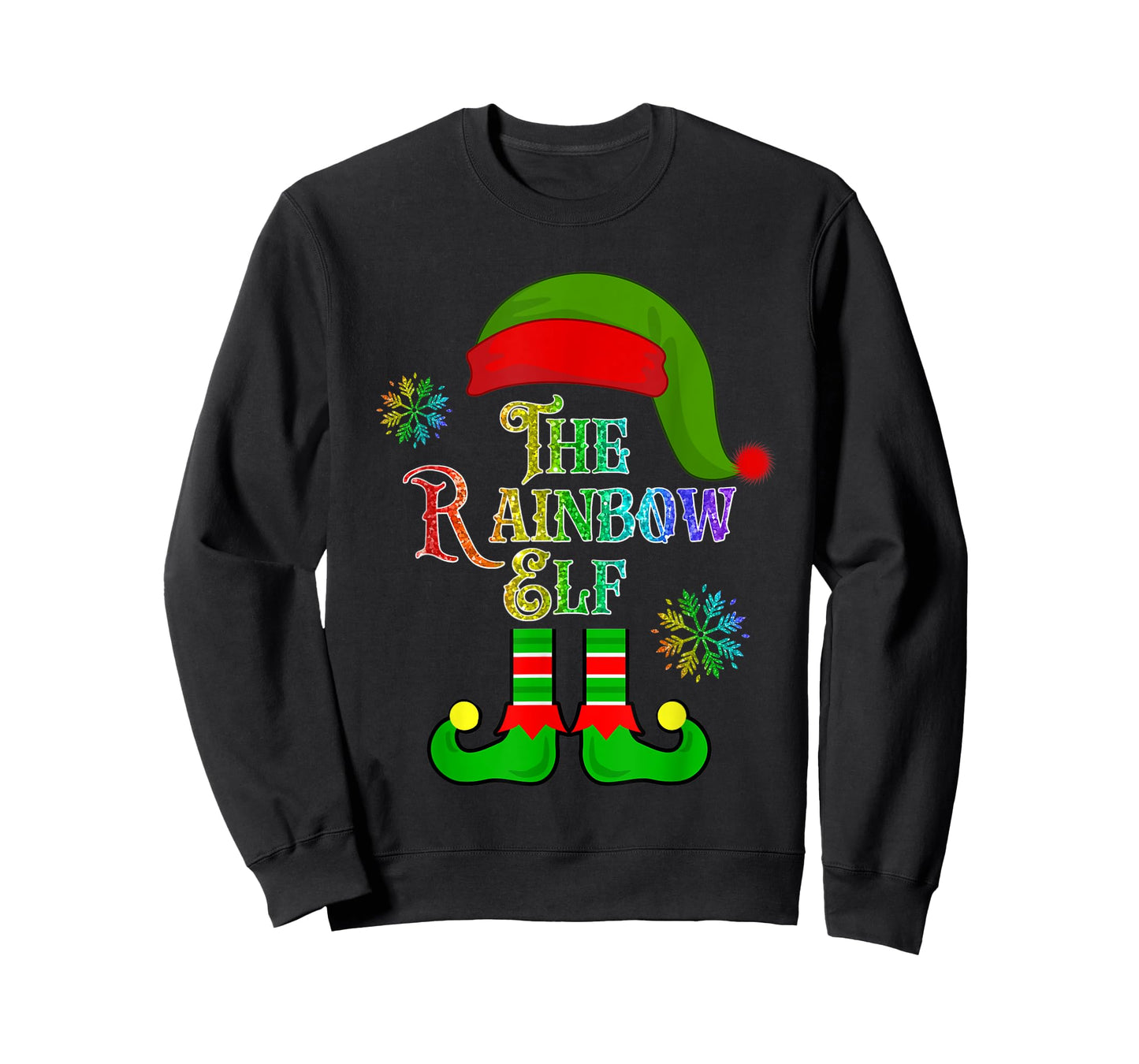 The Rainbow Elf LGBTQ+ Christmas Elf Tee T-Shirt