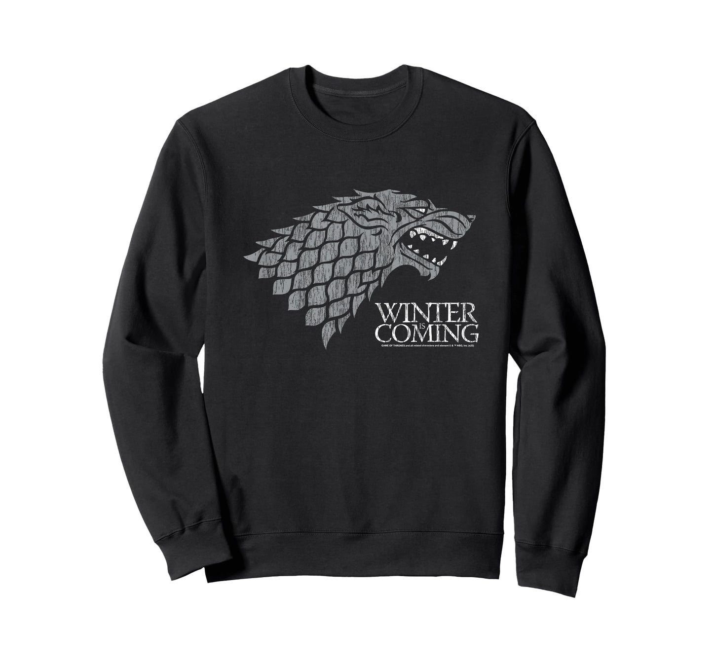 Game of Thrones Startk Winter is Coming on Black T-Shirt