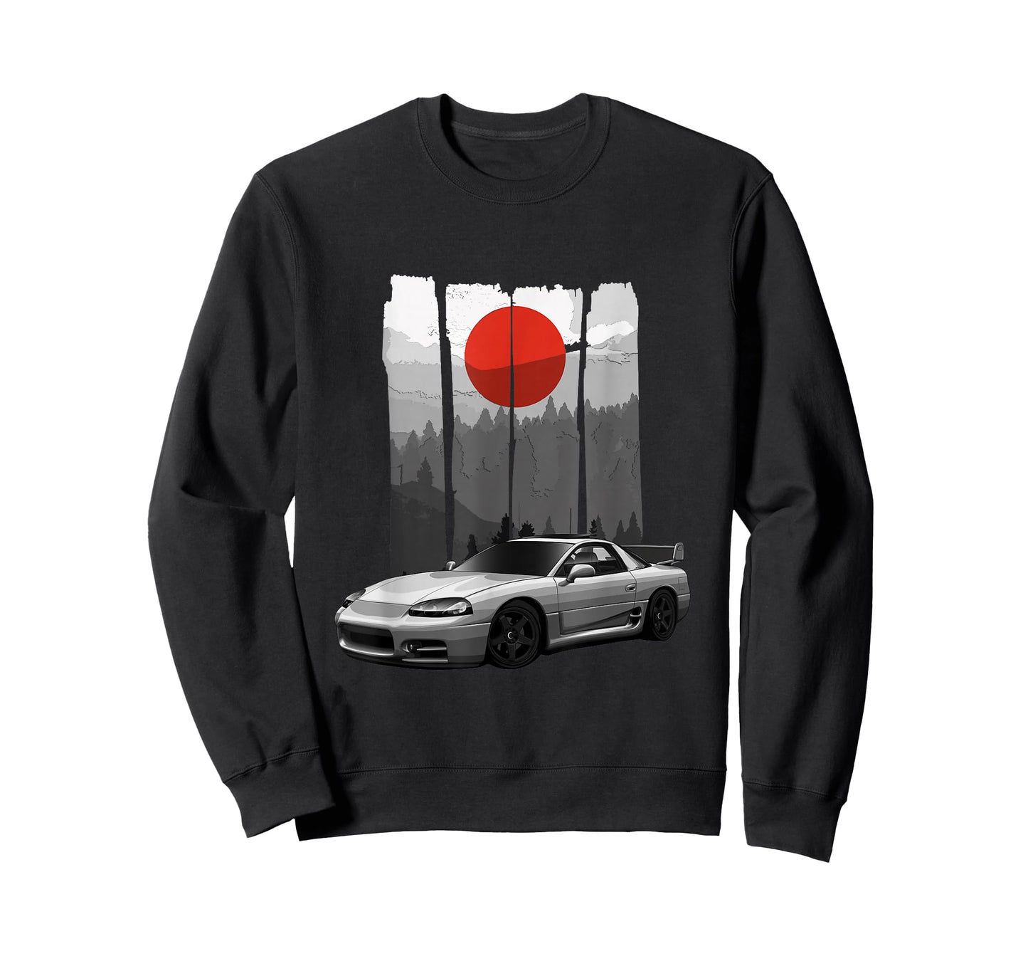 Fast Car and Tuning Stuff JDM 3000GT Car Tuning Japan Rising Sun Drift T-Shirt