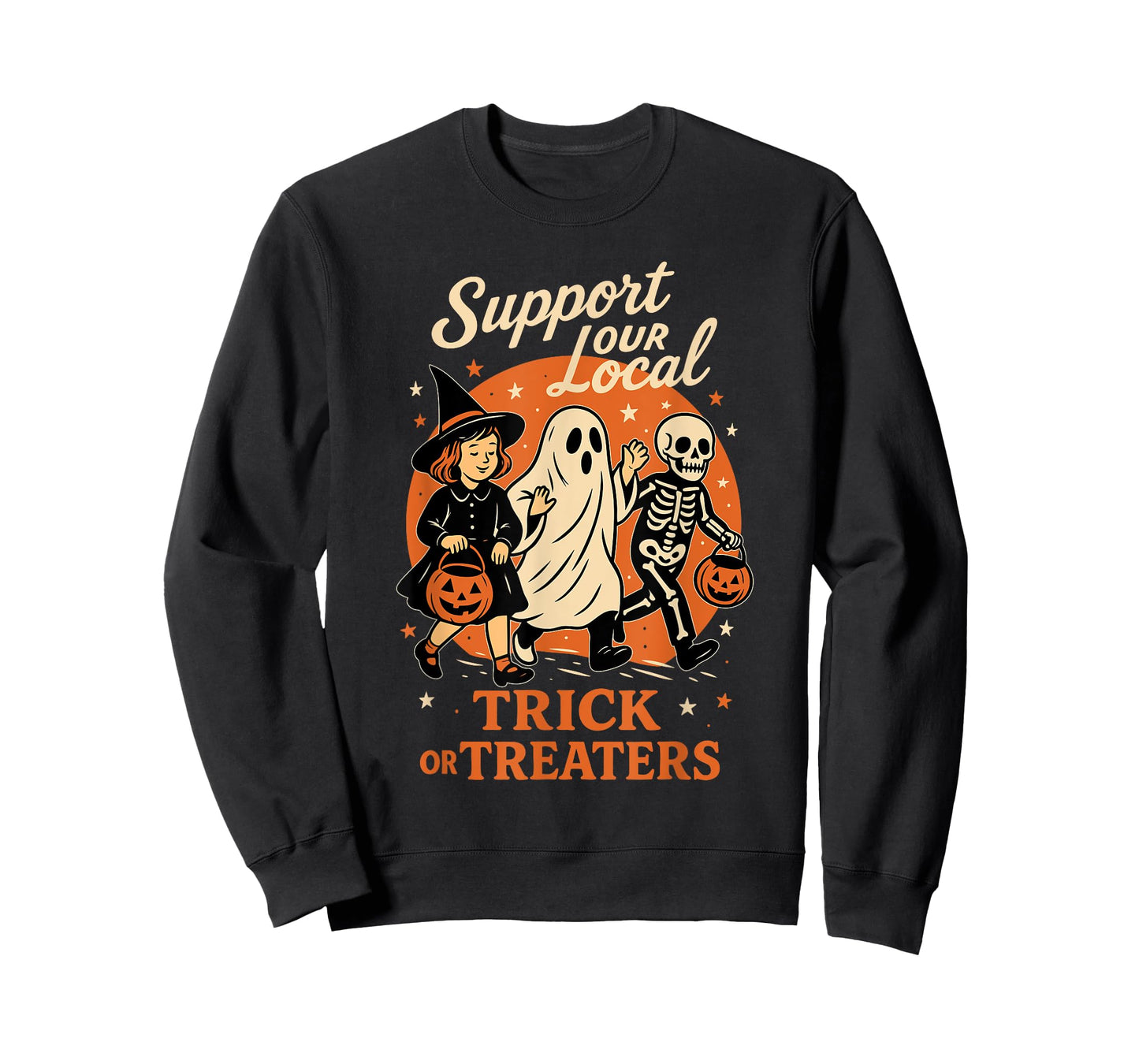 Retro Support Your Local Trick or Treaters Halloween Costume T-Shirt