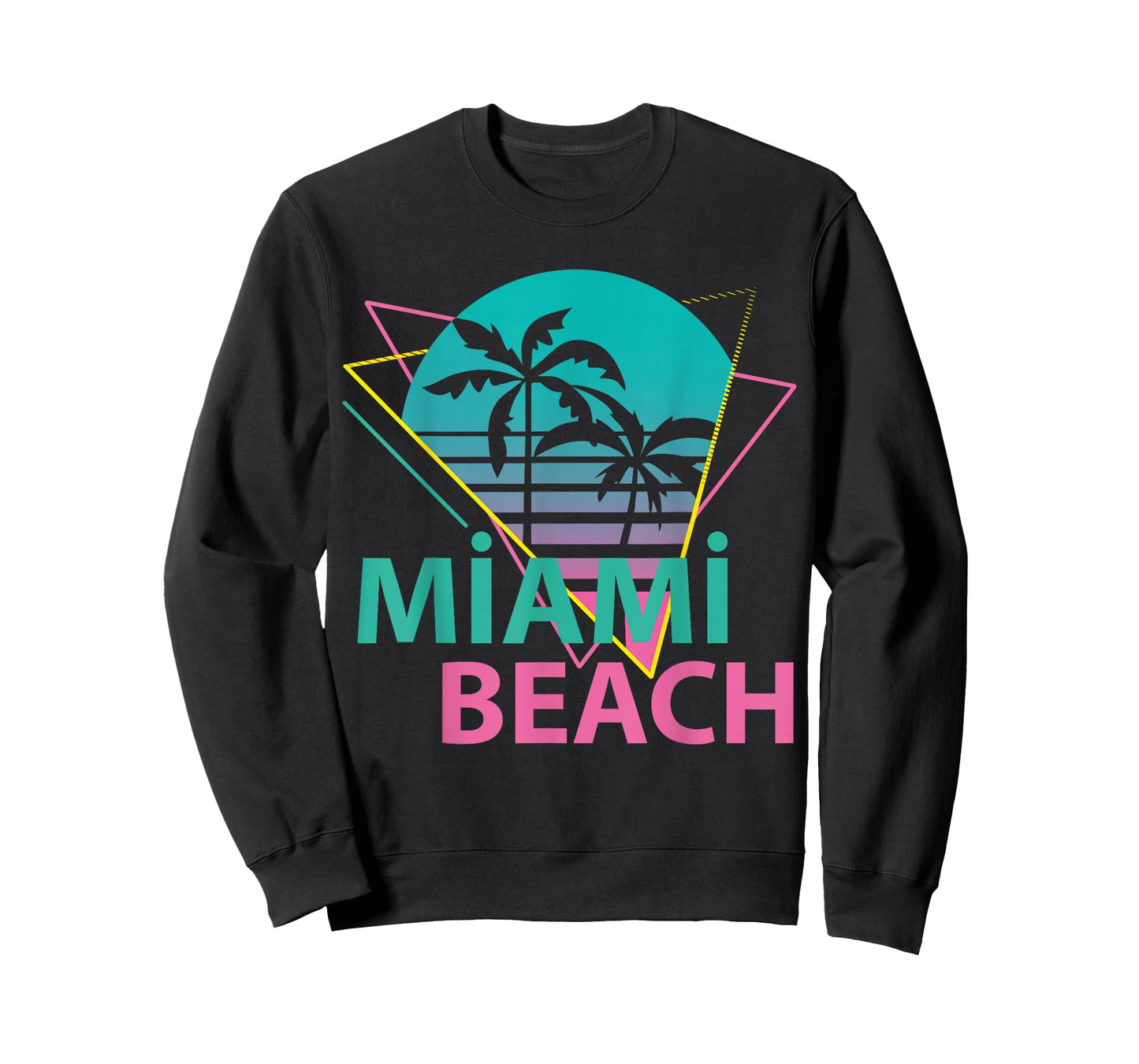Miami Beach Florida Proud Floridian Retro Palms Trees T-Shirt