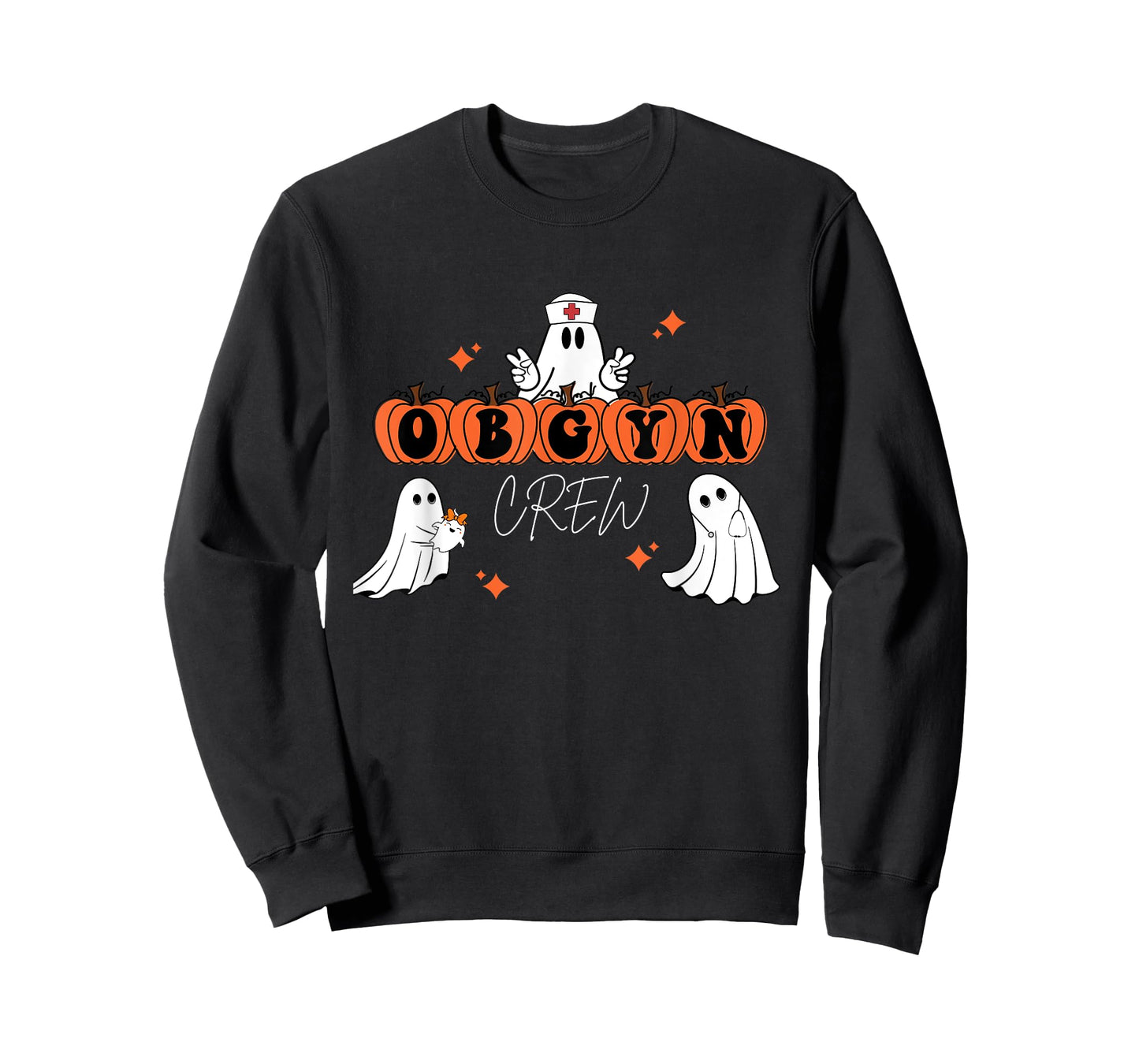 Halloween OBGYN Crew Ghost Obstetrics Nurse Squad T-Shirt