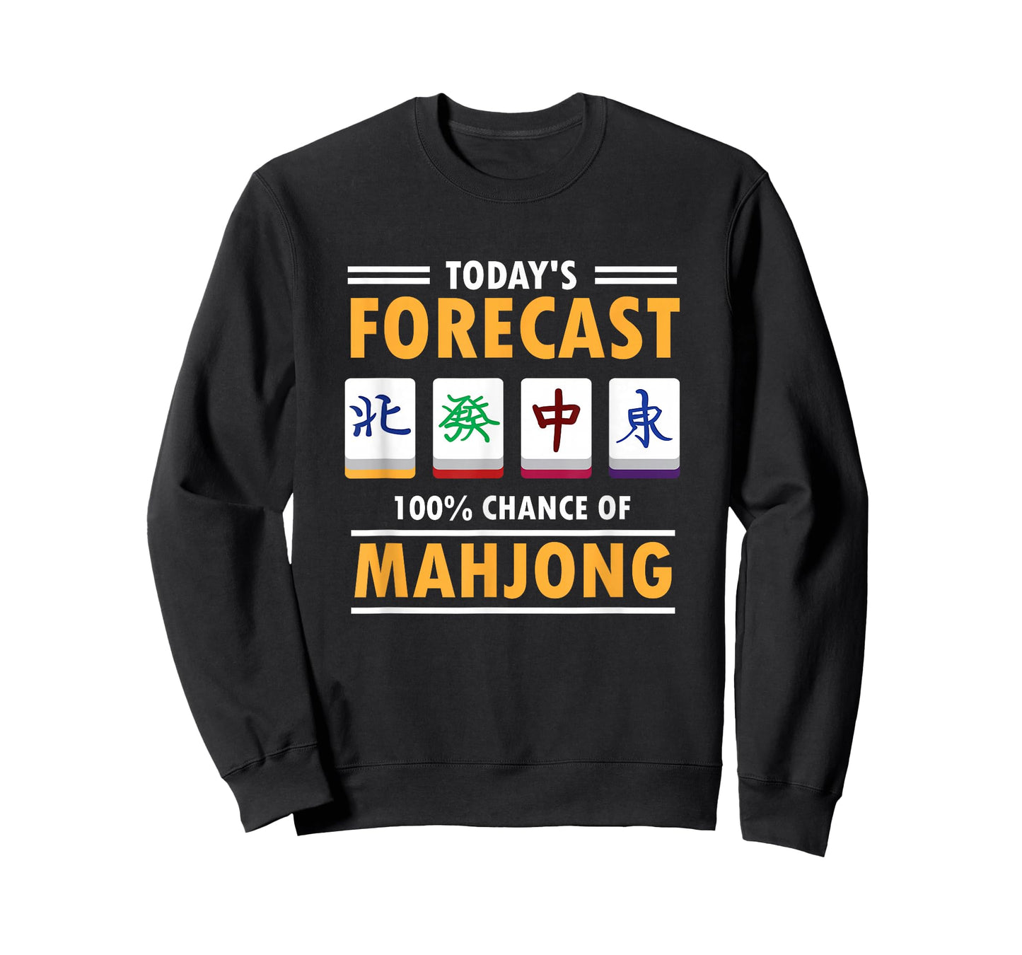 Mah Jong 100% de chances de reussite Tees & Gifts Unisex-Adults Black Small Classic Fit Crew Neck Short Sleeve T-Shirt