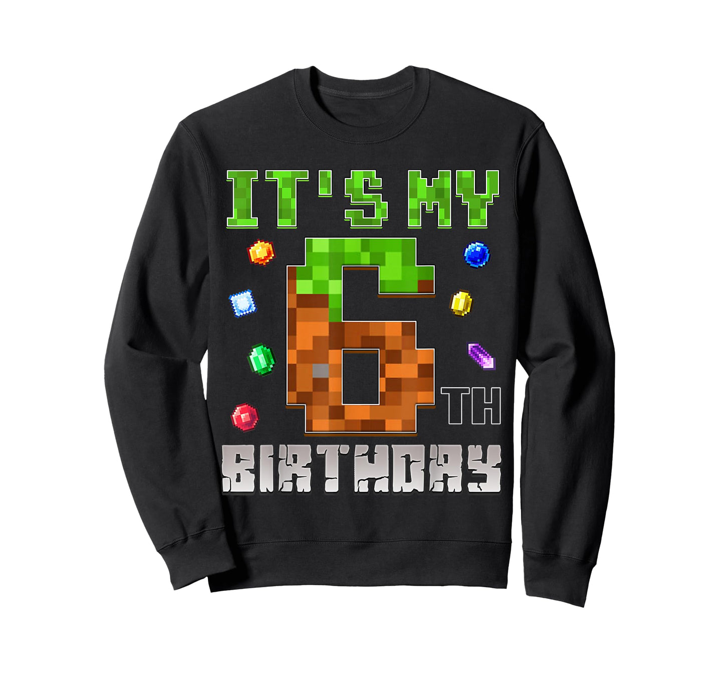 Birthday Boy Shirt It's My 6th Birthday Video Game Pixel T-Shirt