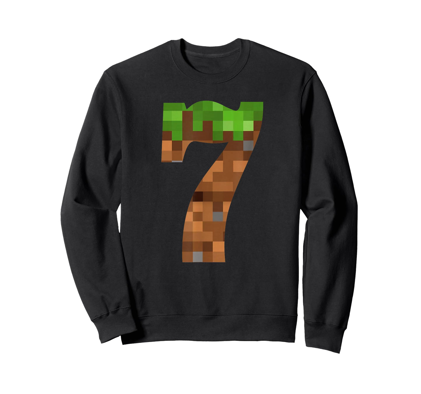Pixel 7yr Birthday Number Seven 7 Year Old 7th Video Gamer T-Shirt