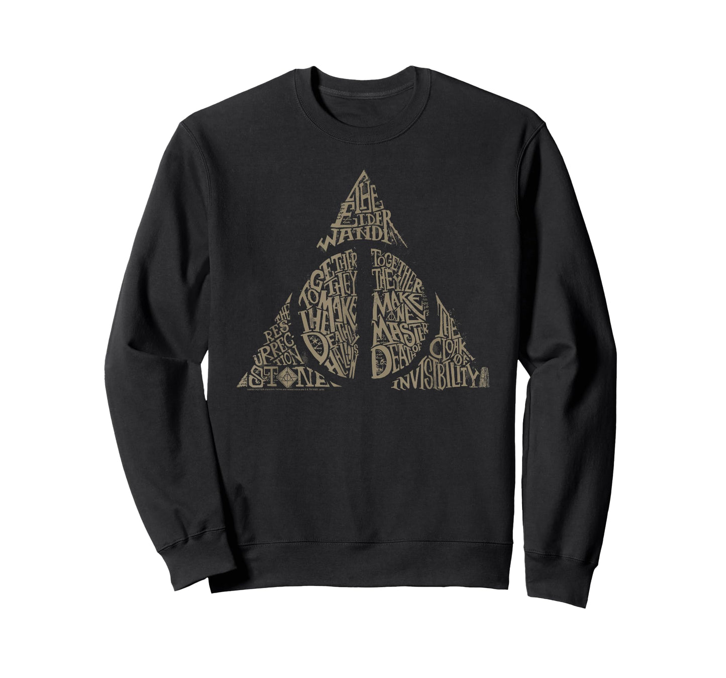 Harry Potter Deathly Hallows Typography T-Shirt