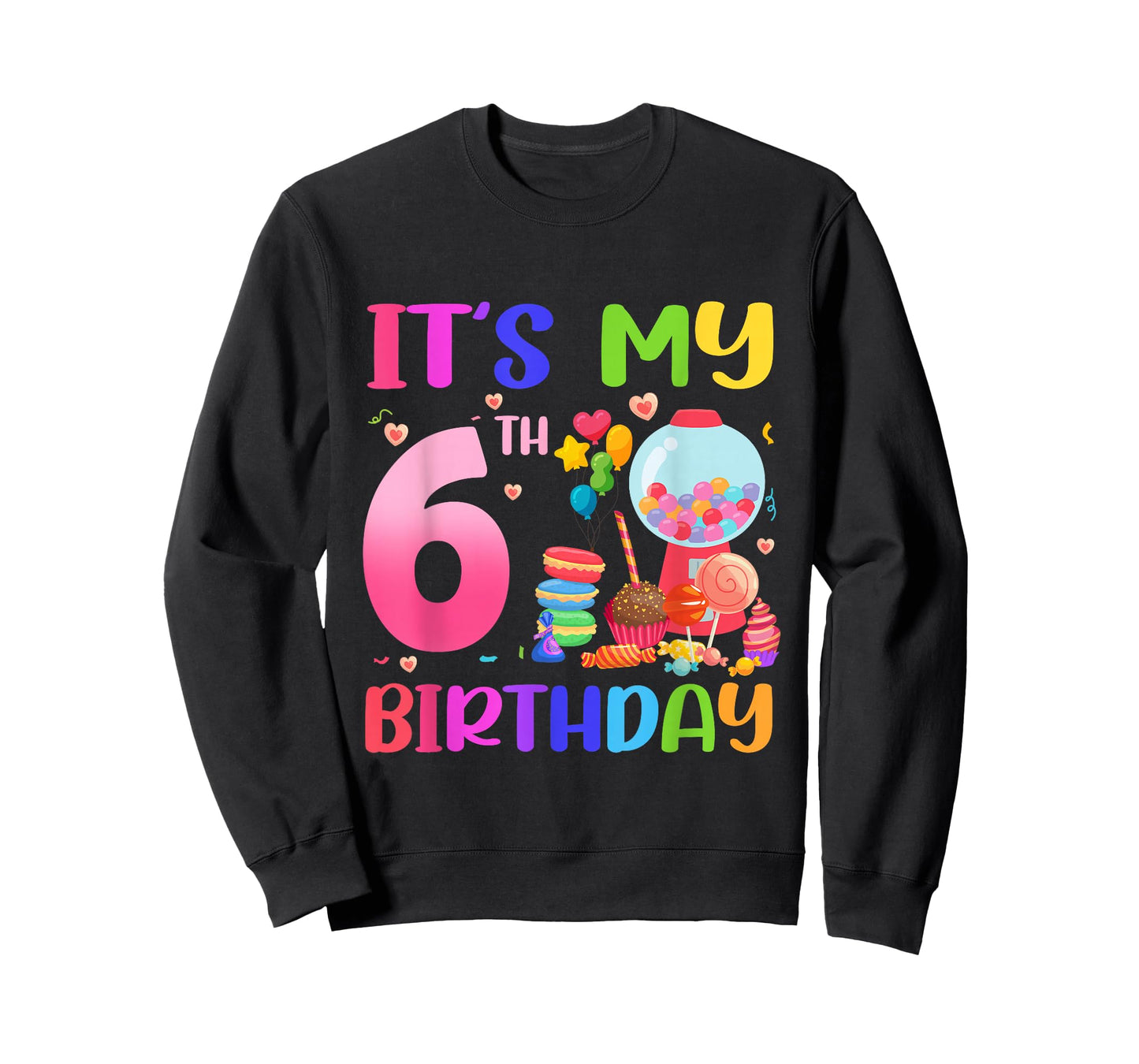 It's My 6th Birthday Girl Candy Candyland 6 Year Old T-Shirt