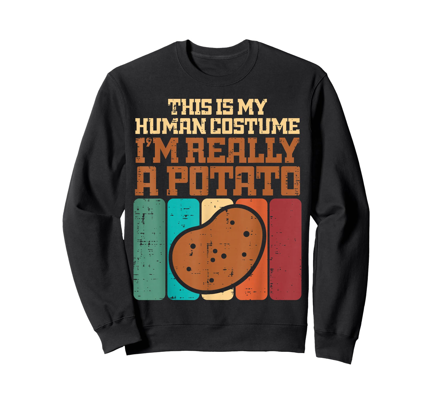 My Human Costume Im A Potato Funny Halloween Men Women Kids T-Shirt