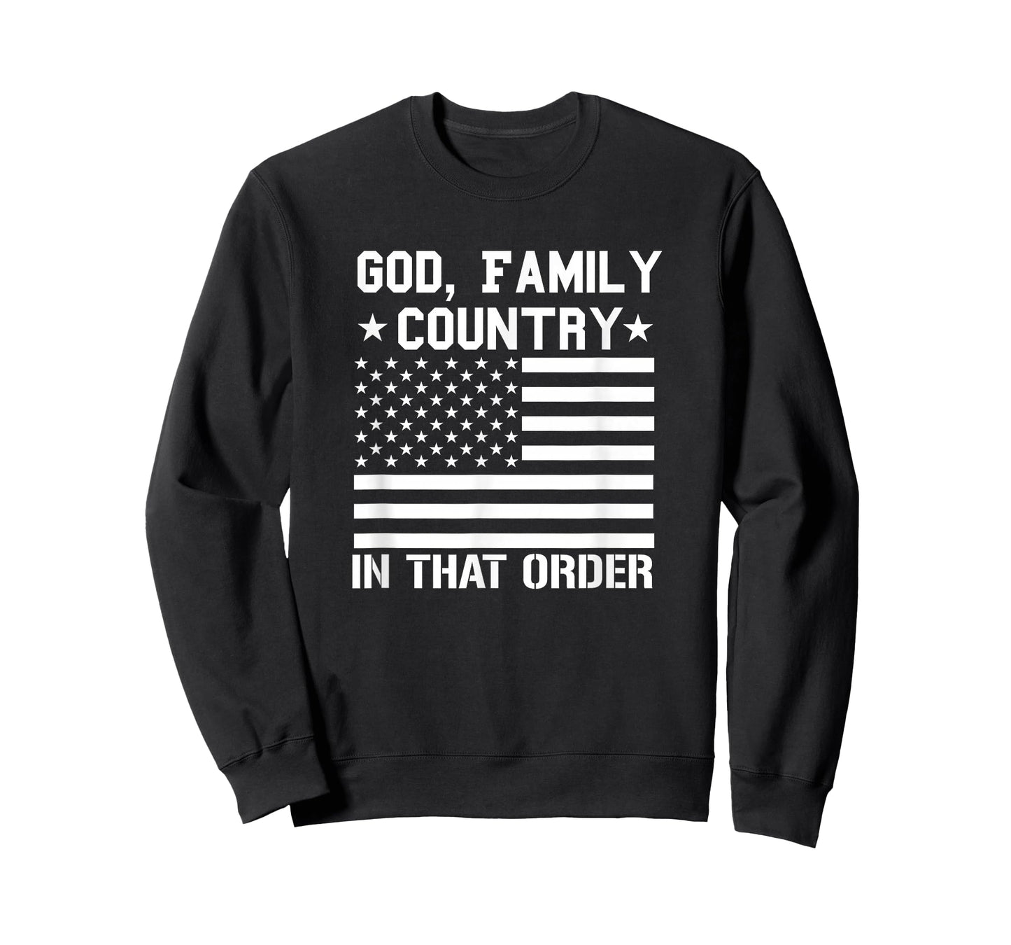 god Family Country in That Order American Flag Patriot USA T-Shirt