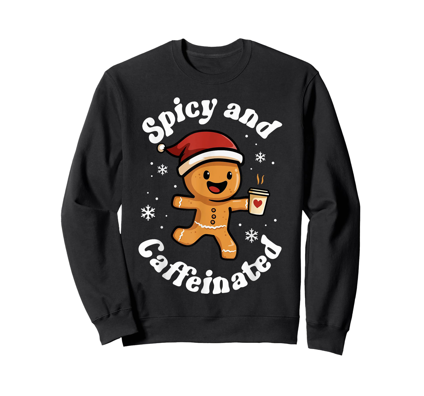 Spicy and Caffeinated Coffee Women Gingerbread Christmas T-Shirt
