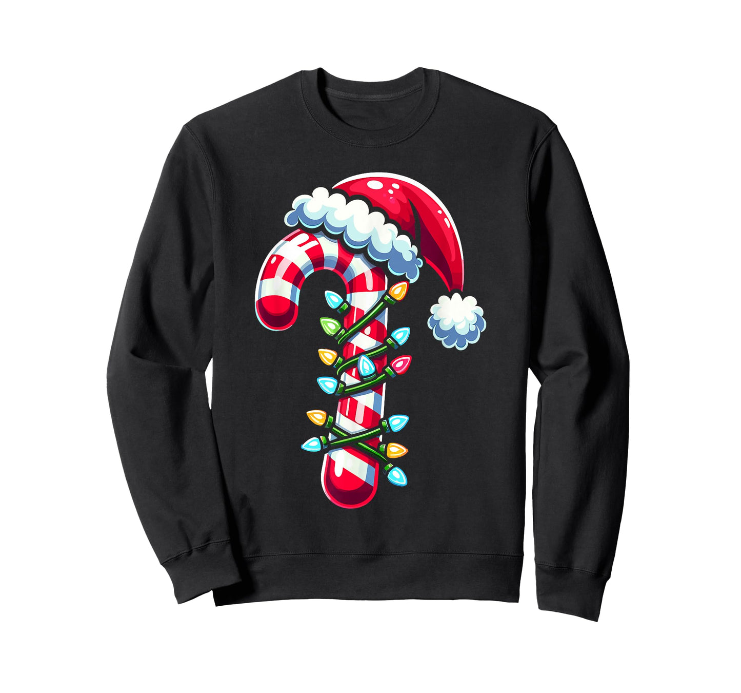 Candy Cane Boys Kids Christmas Santa Women Men T-Shirt