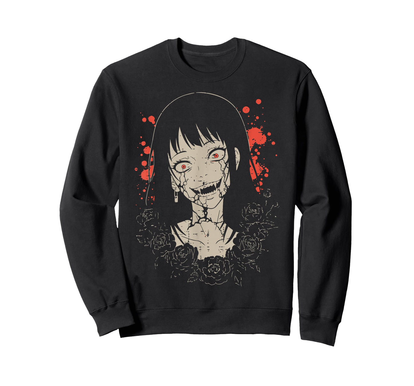 Zombie Anime Girl Japanese Manga Art Goth Women Men Kids T-Shirt