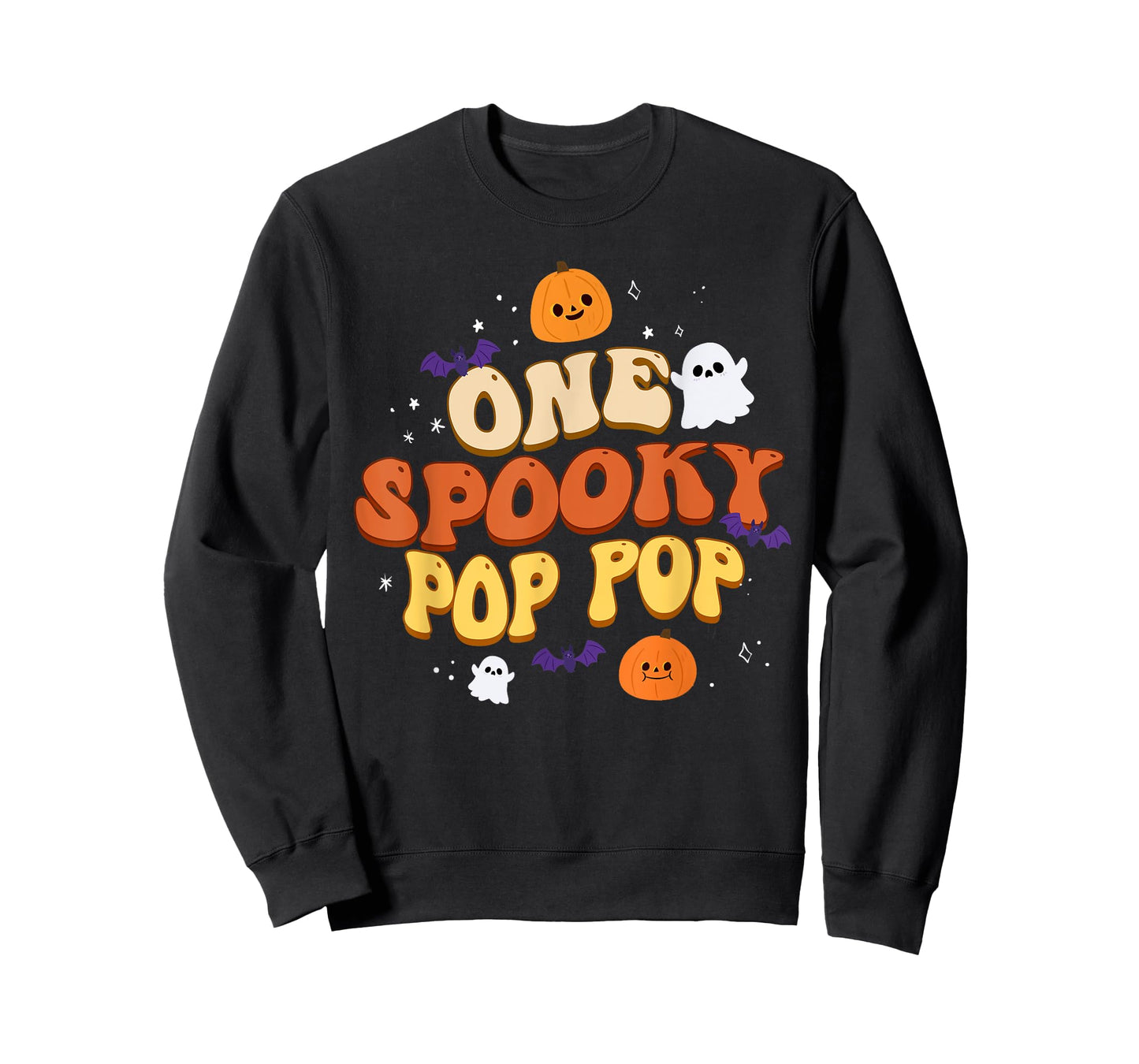 One Spooky Pop Pop Boo Halloween Cute Family Matching Group T-Shirt