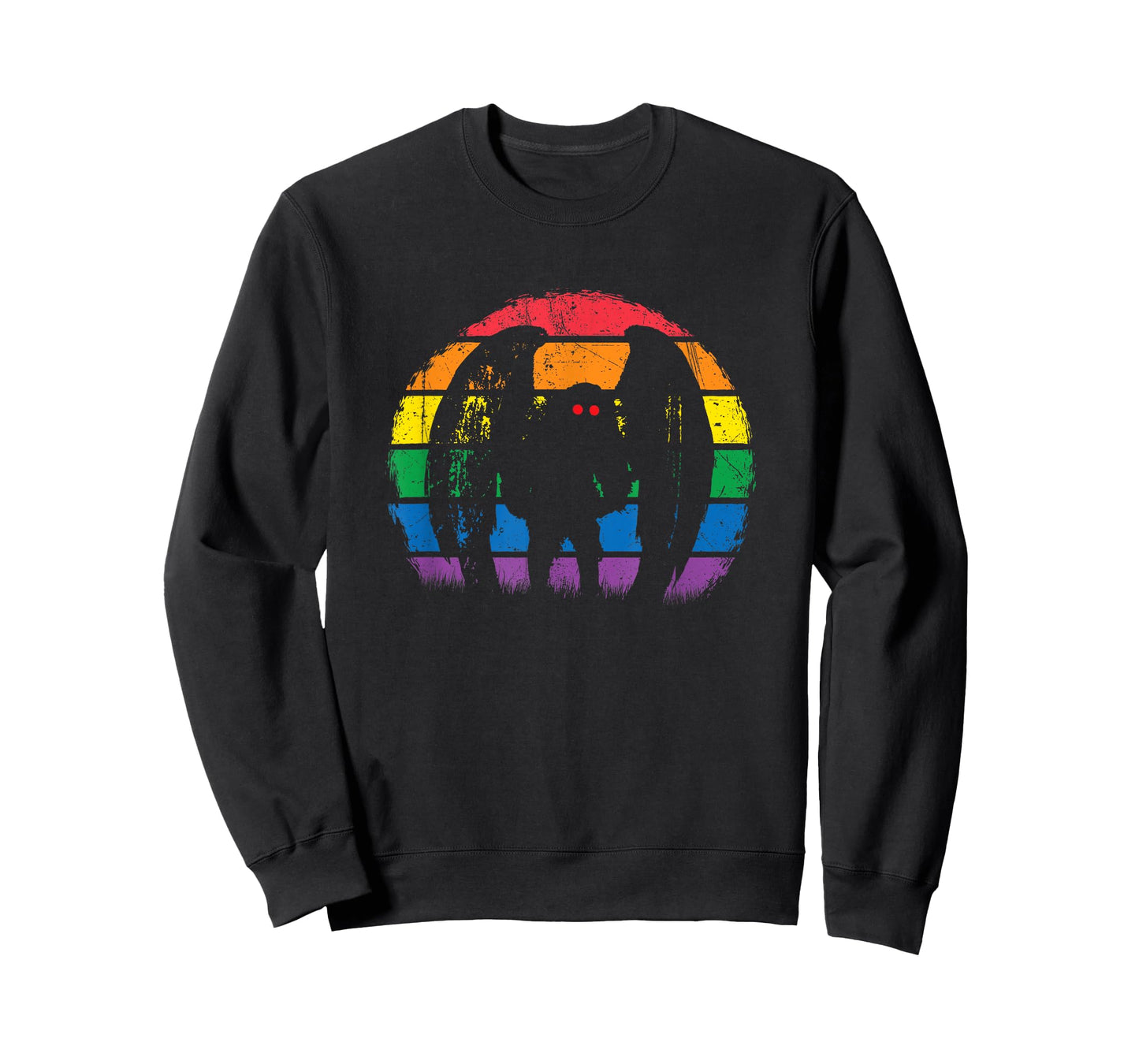 Mothman - Retro Rainbow, Colorful Cryptid T-Shirt