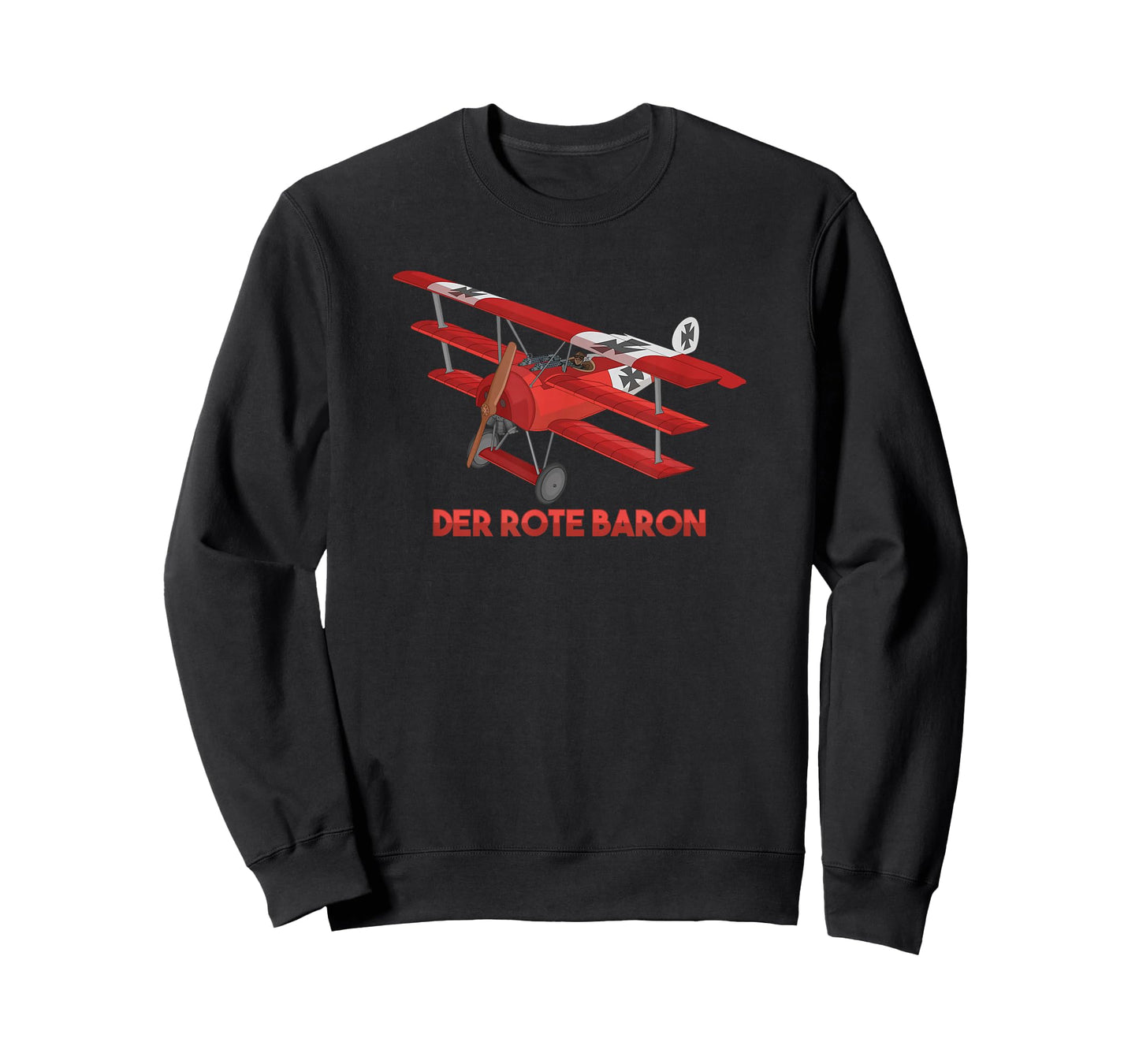 Red Baron Flying Fokker DR1 Triplane WWI Fighter Plane T-Shirt