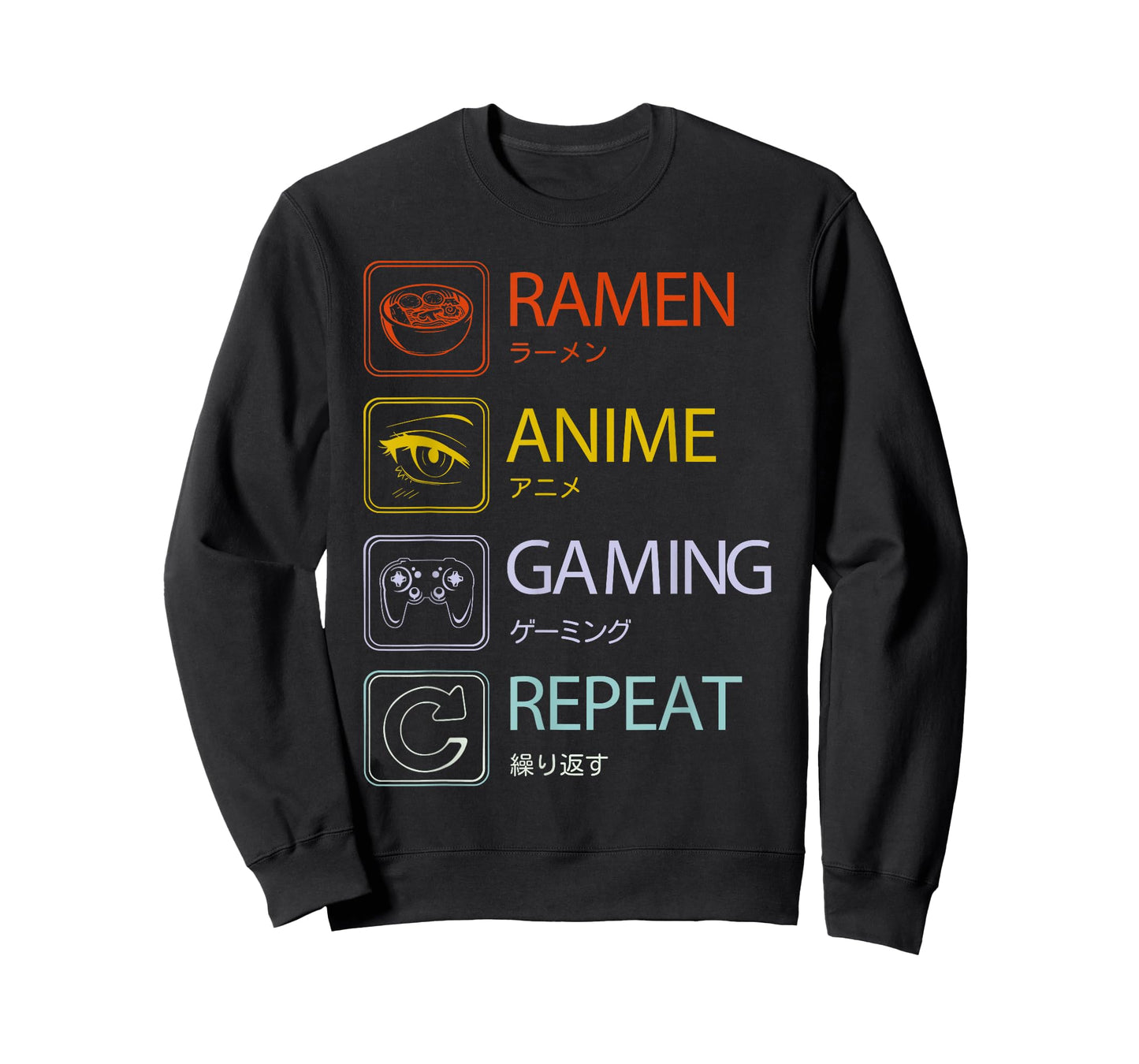 Ramen Anime Gaming Repeat Anime and gaming routine T-Shirt