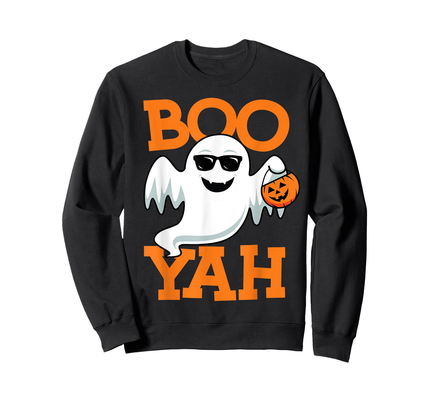 Ghost Boo Yah Funny Halloween Shirt Spooky Booyah Boys Girls T-Shirt