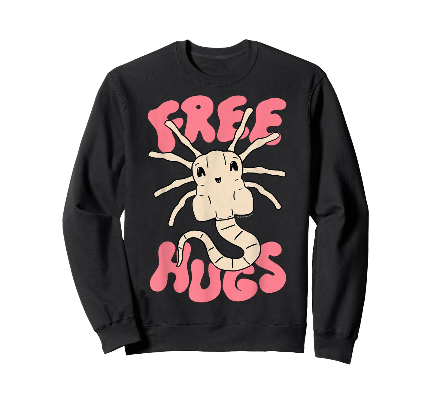Aliens Cute Facehuggers Free Hugs Big Chest Poster T-Shirt