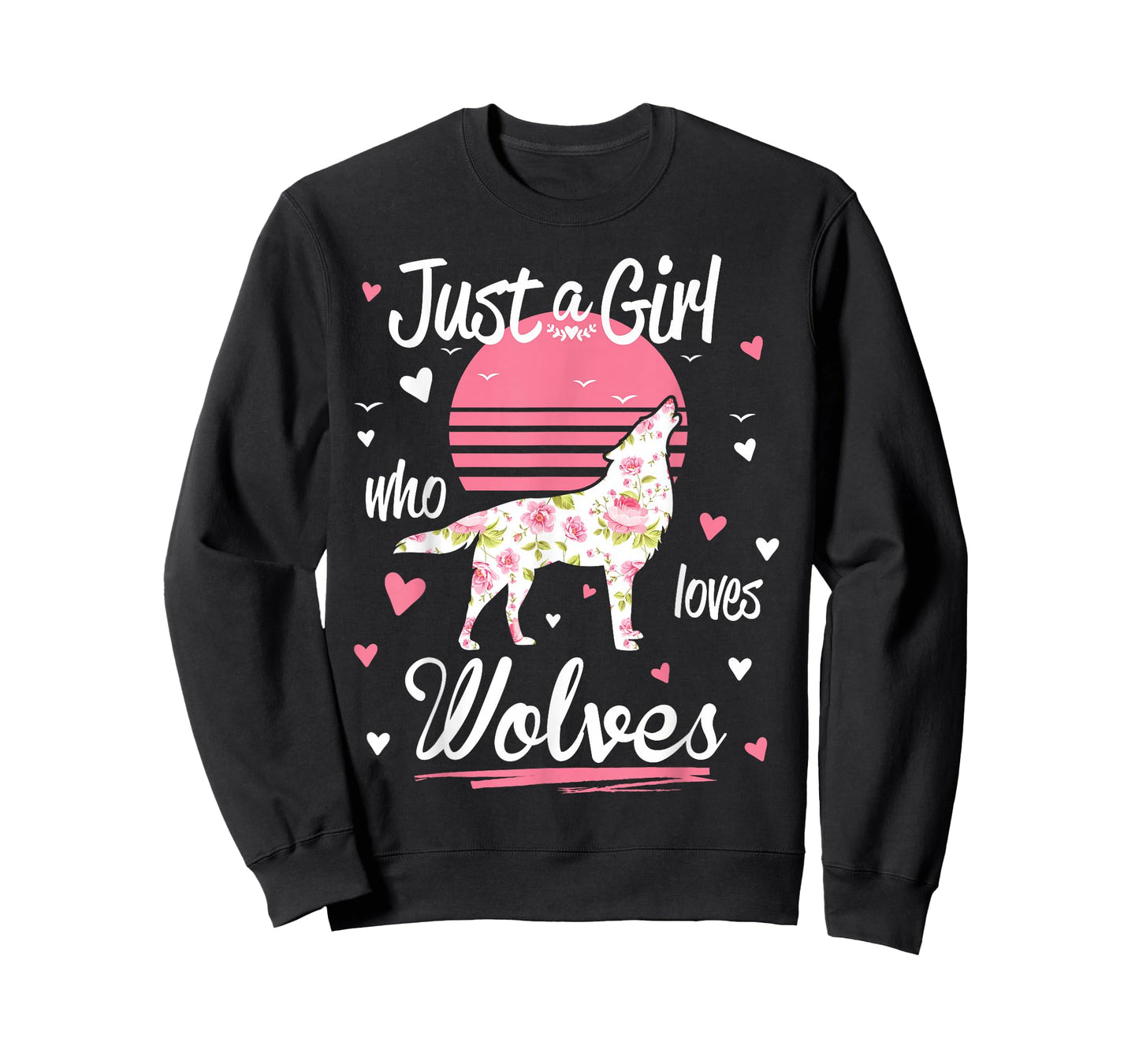 Just A Girl Who Loves Wolves Wolf Shirt Vintage T-Shirt