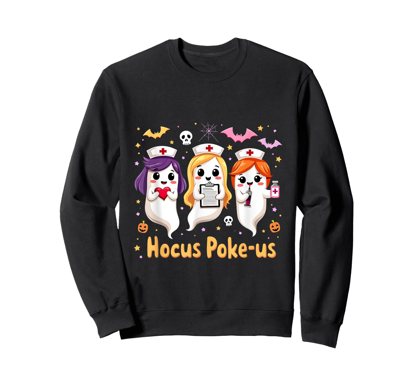 Funny Halloween Nurse Nursing Hocus Poke-Us Witches Nurse T-Shirt