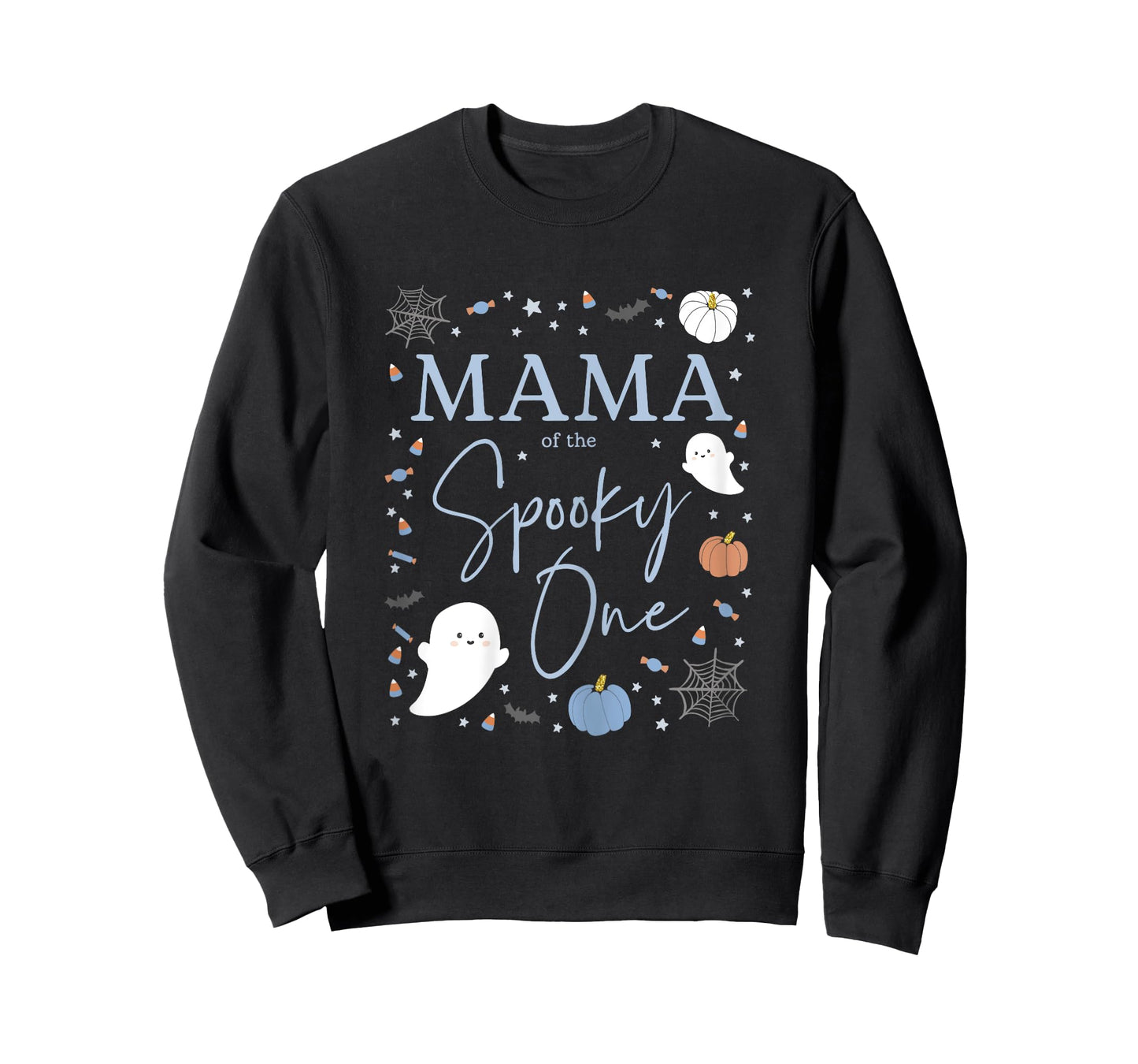 Mama of The Spooky One First Birthday Blue Boy 1st Halloween T-Shirt