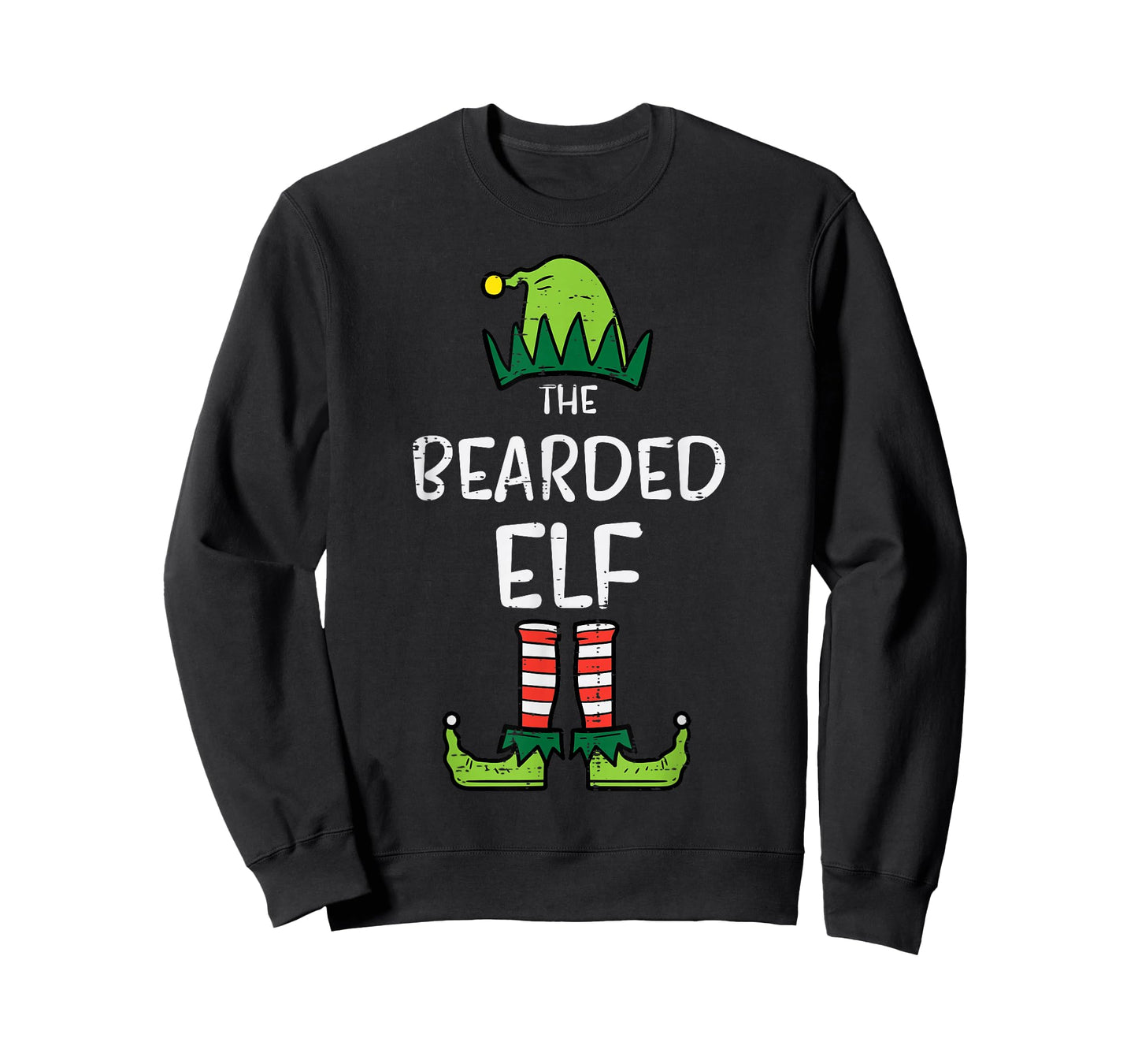 Bearded Elf Matching Christmas For Family Uncle Dad T-Shirt