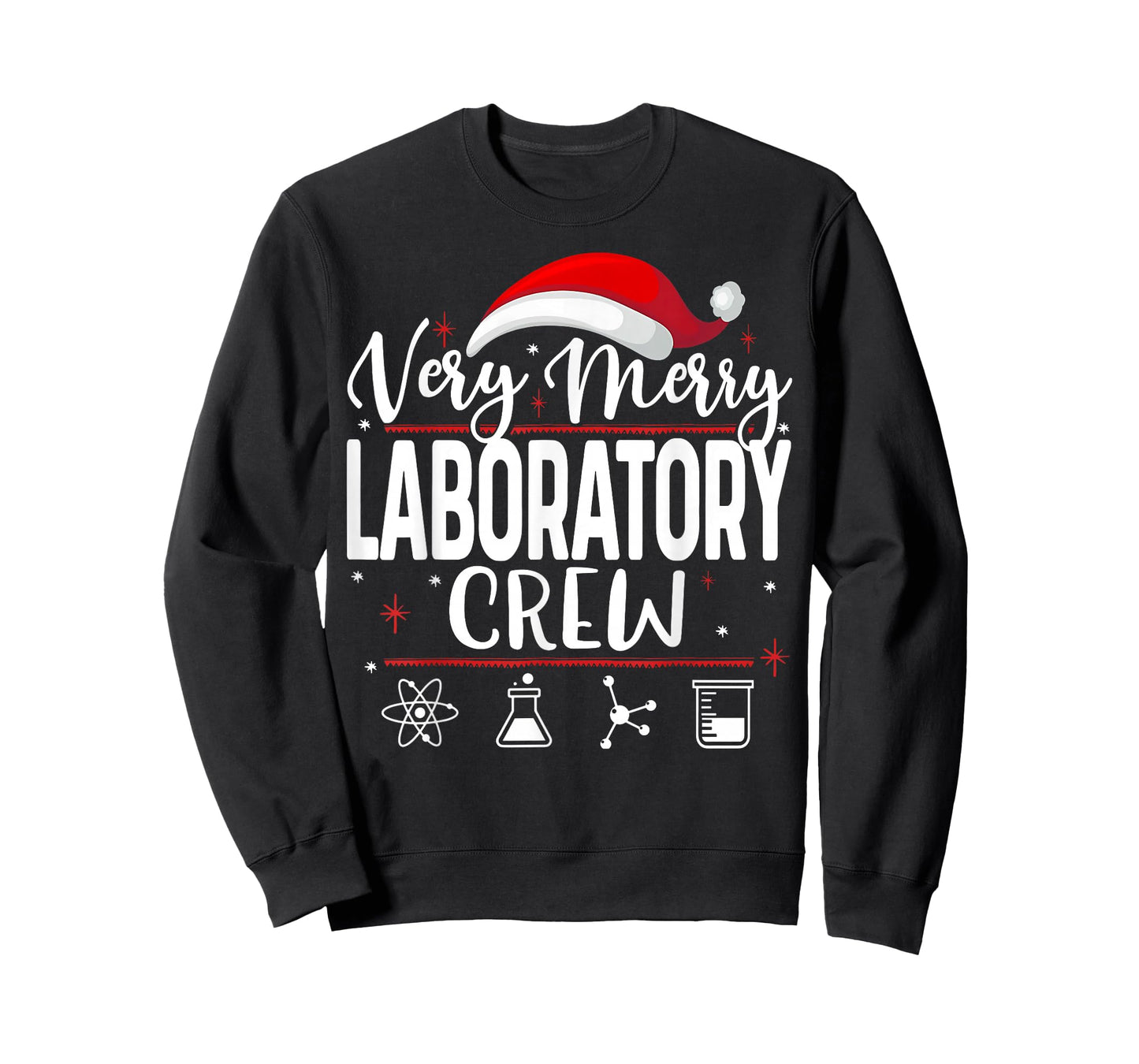 Very Merry Laboratory Crew Christmas Lab Technician Med Xmas T-Shirt