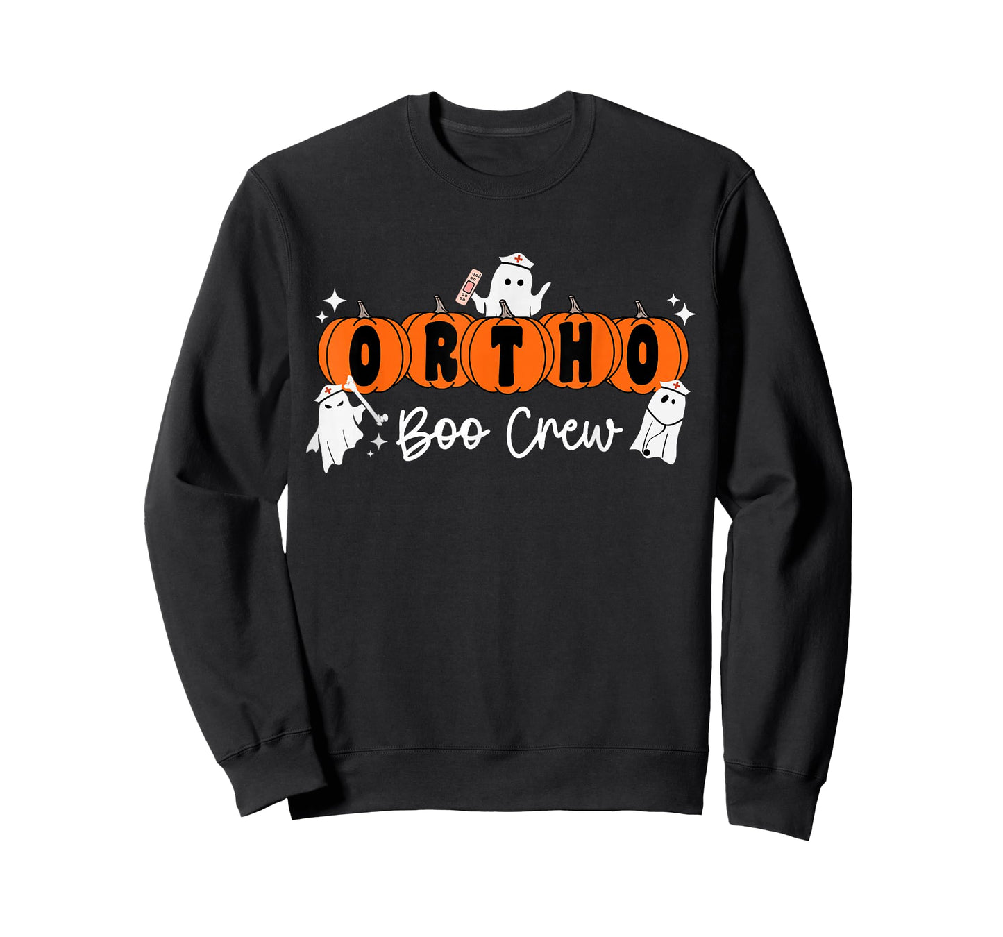 Ortho Boo Crew Ghost Pumpkin Orthopedic Nurse Halloween T-Shirt