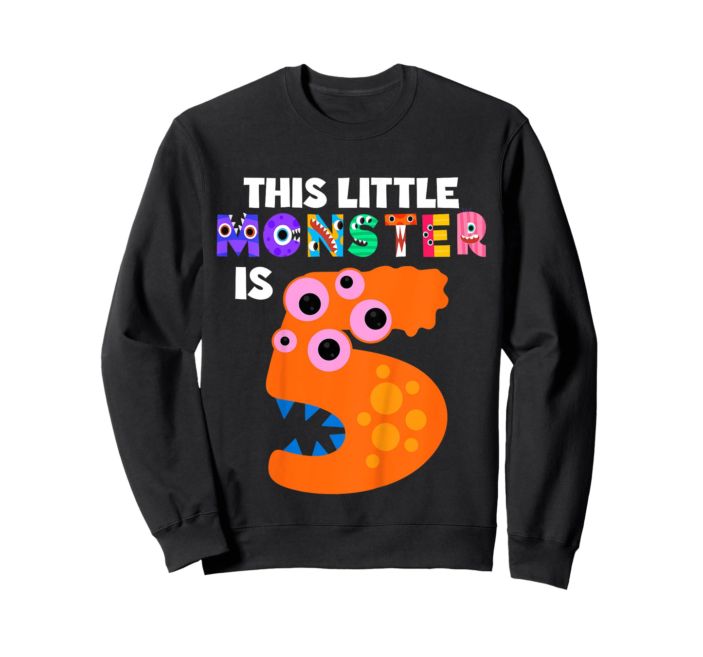 This Little Monster is 5 Five Years 5th Birthday Party Alien T-Shirt