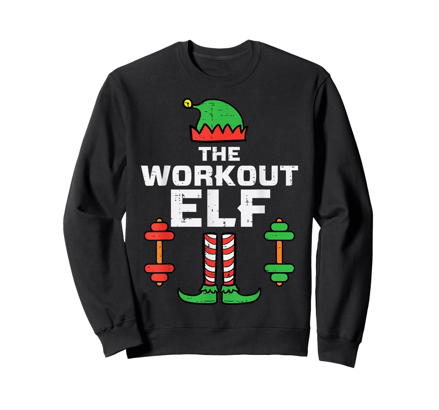 Christmas Workout Elf Xmas Family Group Match Gym Men Women T-Shirt