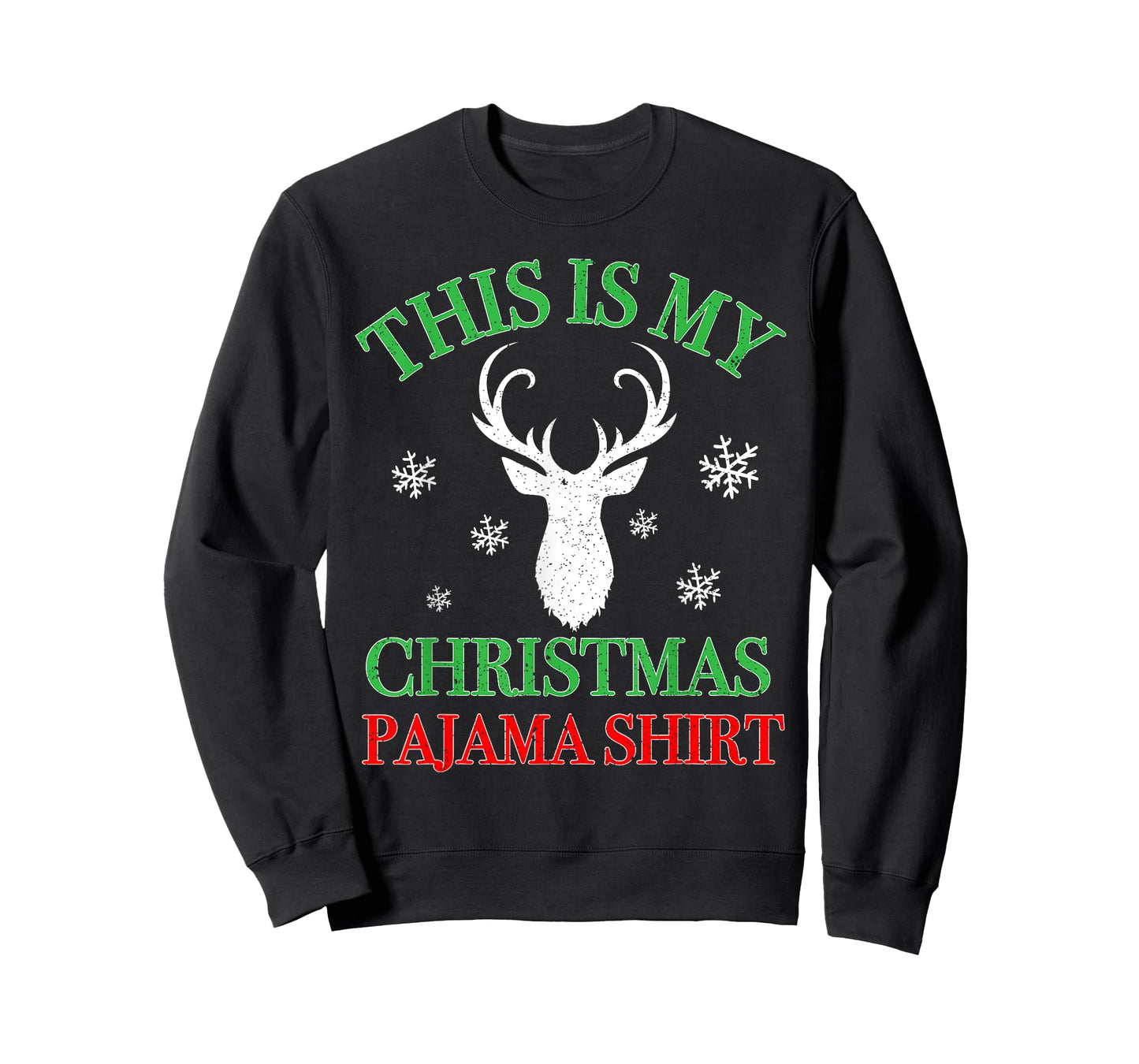 This Is My Christmas Pajama Shirt Snow Reindeer Xmas Gift