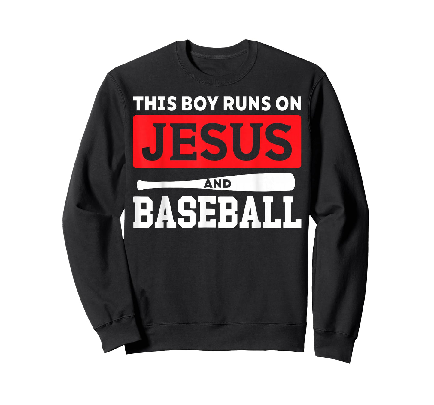 This Boy Runs On Jesus and Baseball Christian Baseball Lover T-Shirt