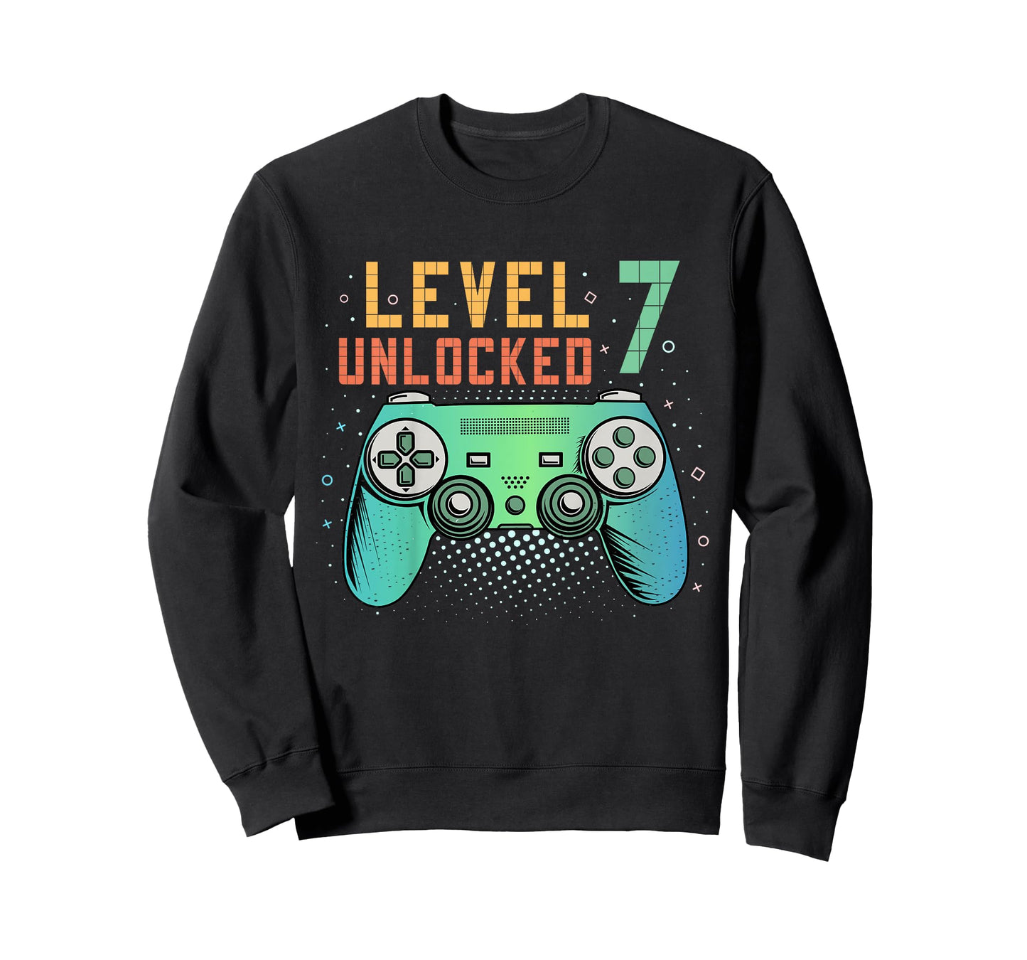 Kids Level 7 Unlocked 7th Birthday Gamer Gifts 7 Year Old Boys T-Shirt