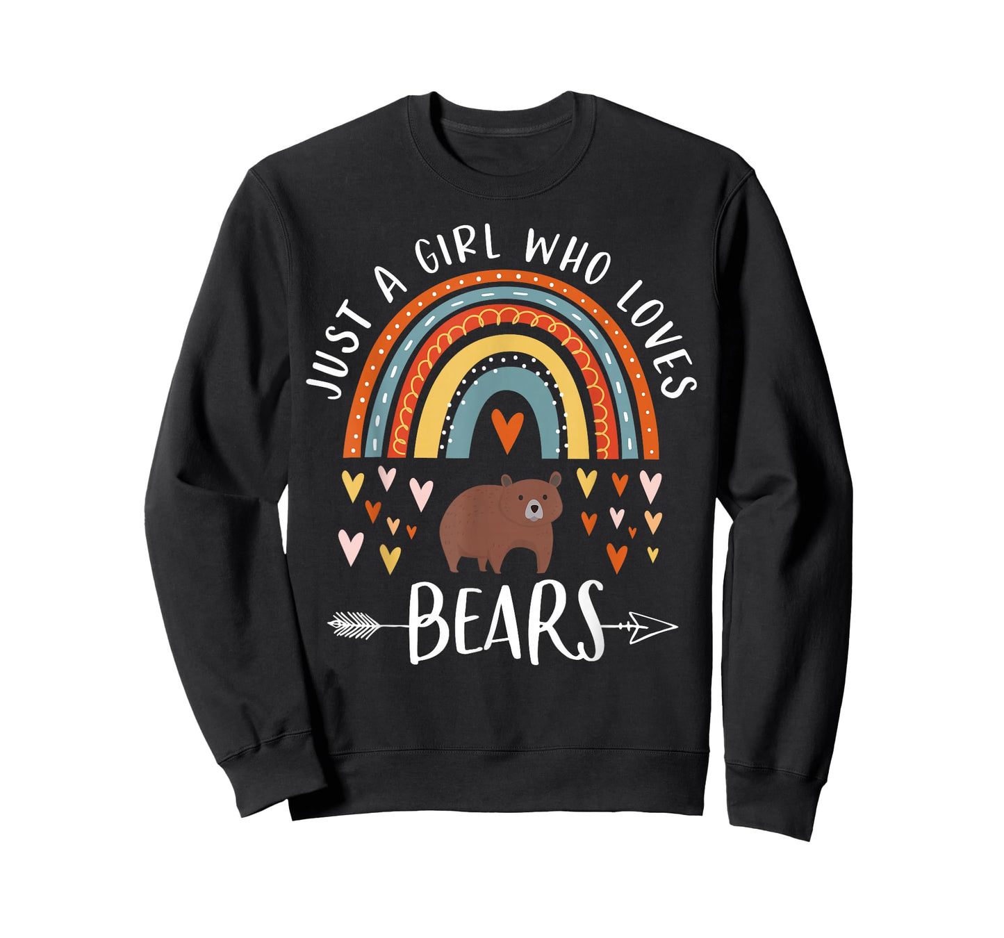 Just A Girl Who Loves Bears Rainbow Gifts Brown Bear Lover T-Shirt