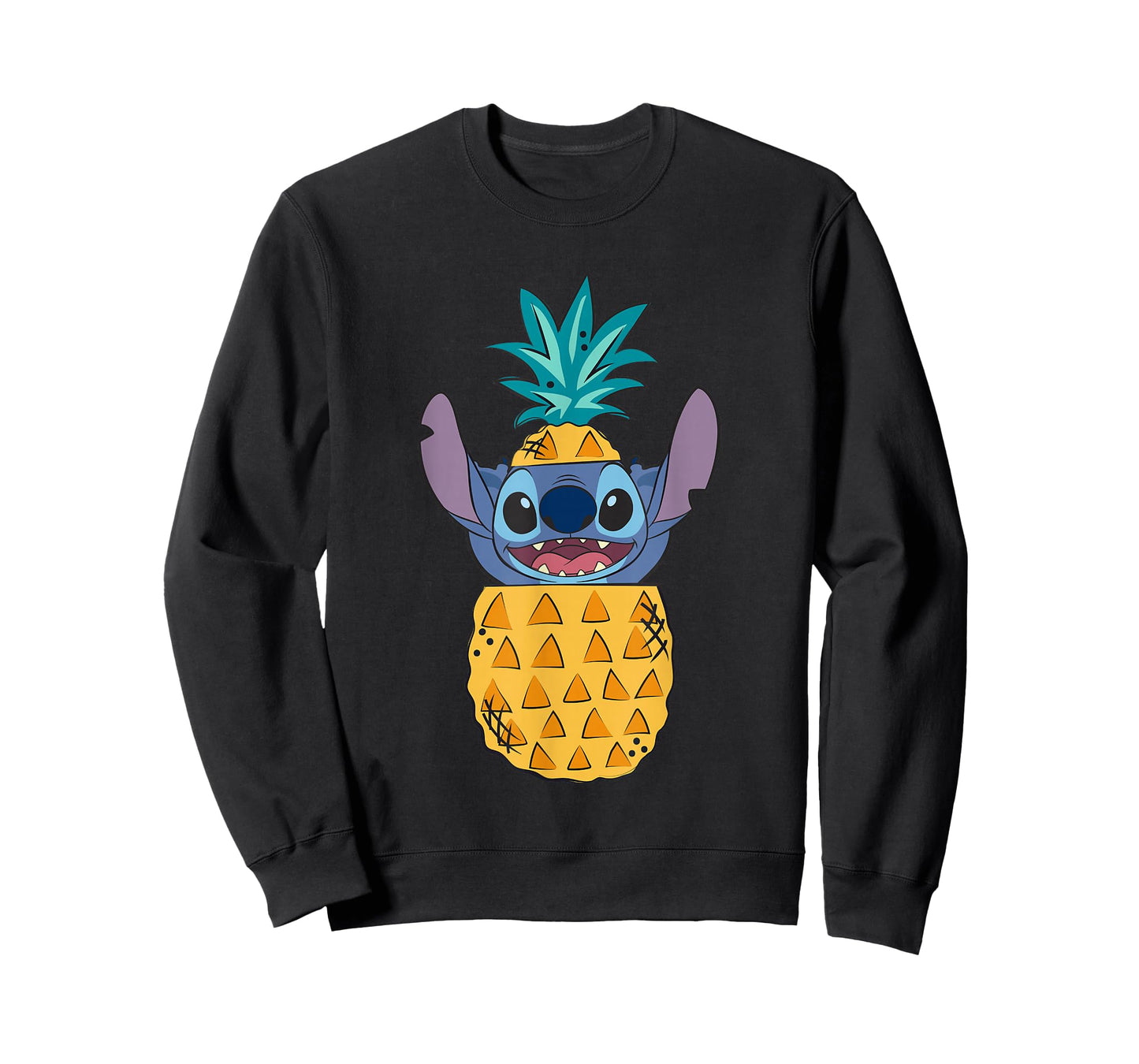 Disney Lilo & Stitch Cute Pineapple Surprise Chest Portrait T-Shirt