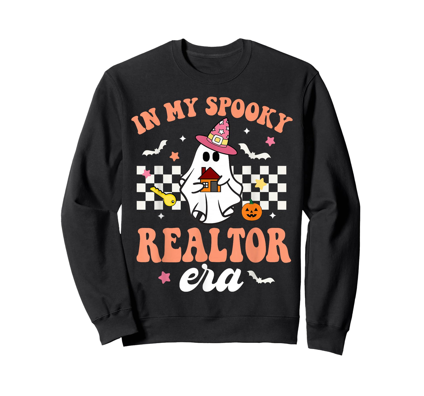 Groovy In My Spooky Realtor Era Ghost Funny Halloween T-Shirt