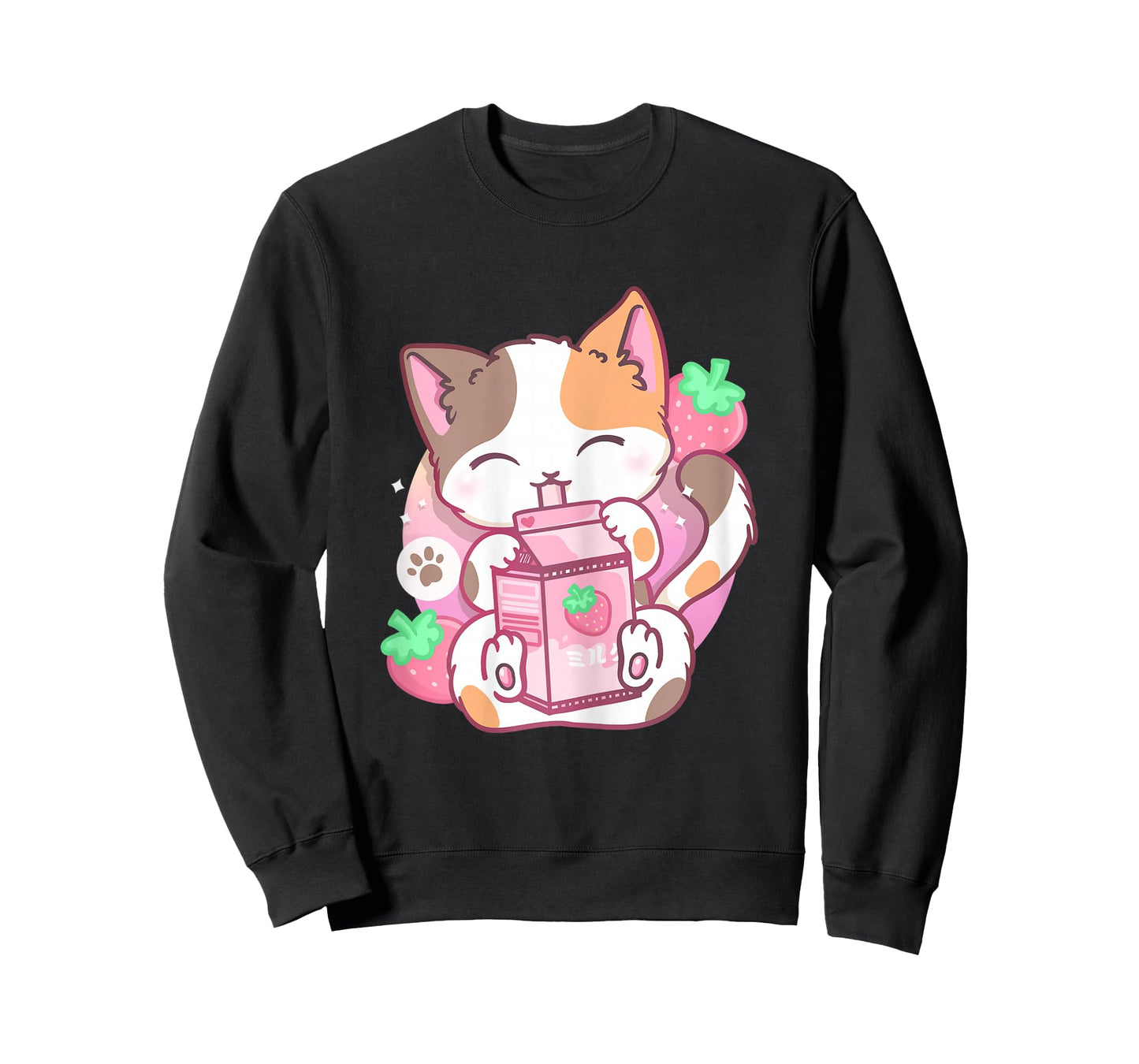 Strawberry Shake Strawberry Milk Cat Kawaii Neko Anime T-Shirt