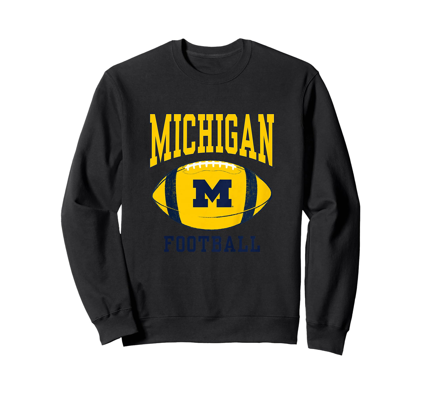 Kids University of Michigan Wolverines U of M Football Ball T-Shirt