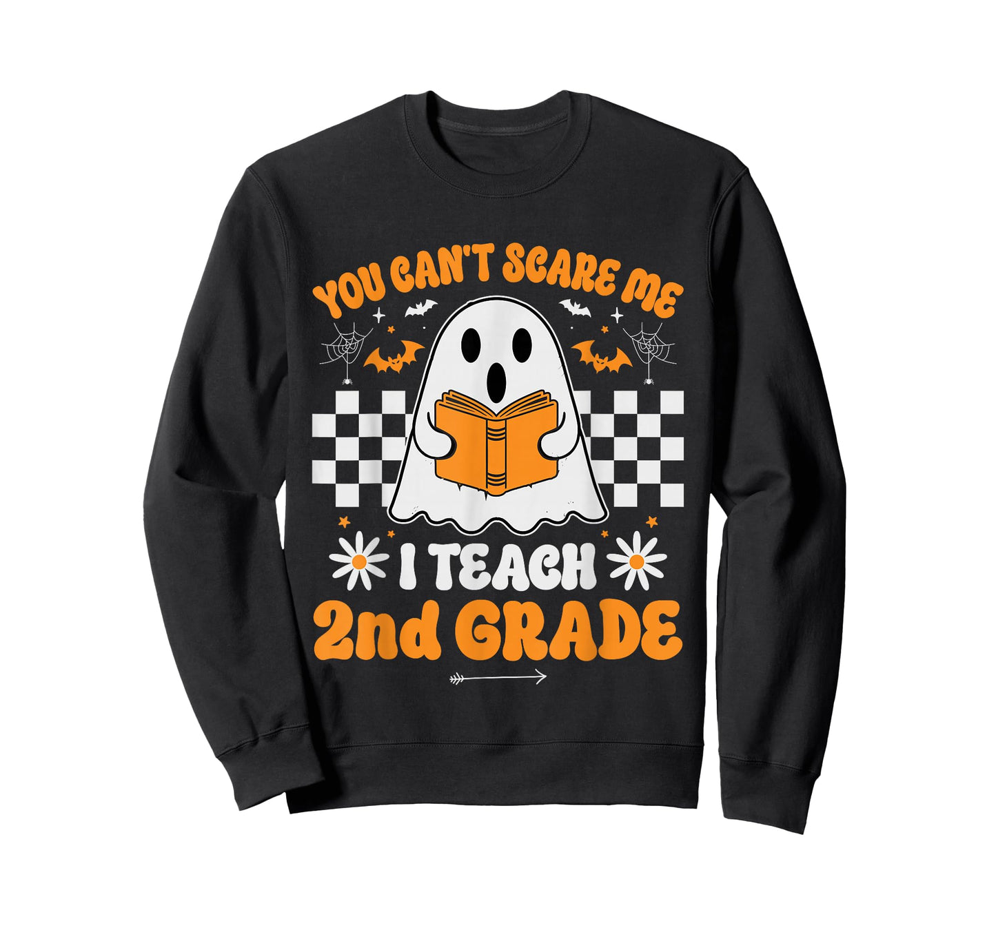 You Can't Scare Me I Teach 2nd Grade Retro Teacher Halloween T-Shirt