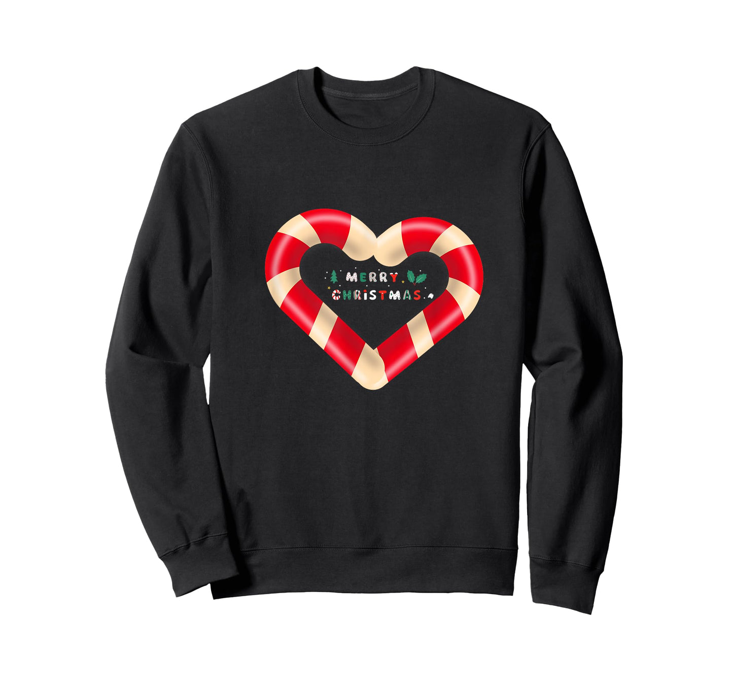 Merry Christmas Candy Cane hearts T-Shirt