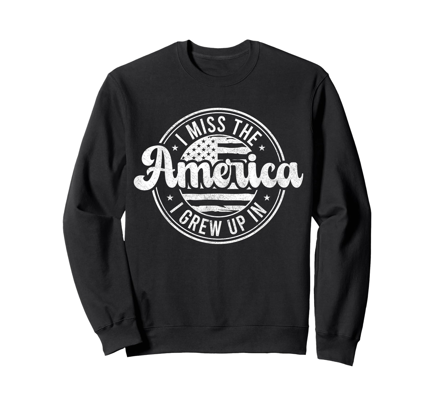 I Miss The America I Grew Up In American Flag Vintage T-Shirt